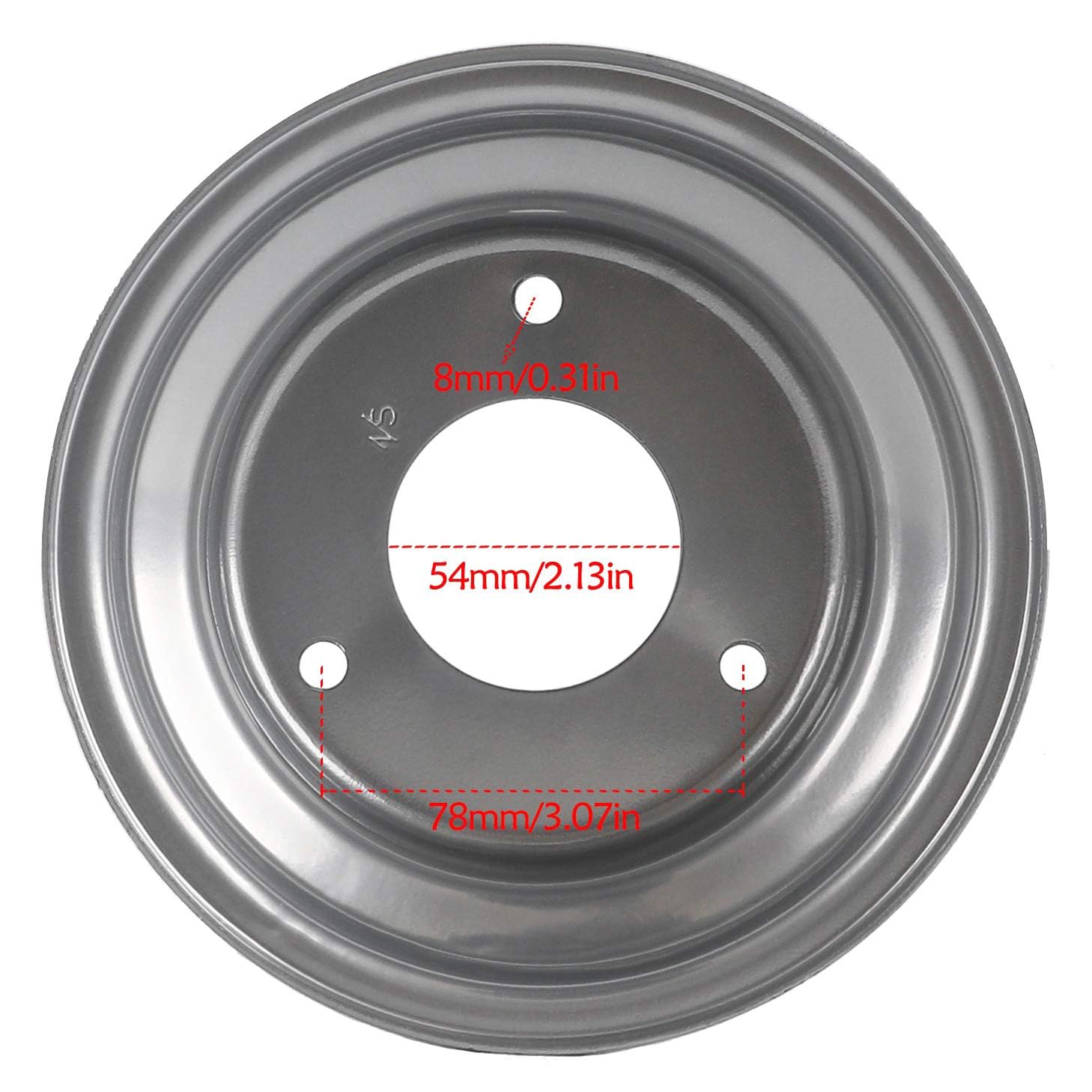 Split Rims 6 Inch Atv Rims 6-Inch Wheel Rim With 3-Hole Pattern - Fits 145/70-6 Tires For ...