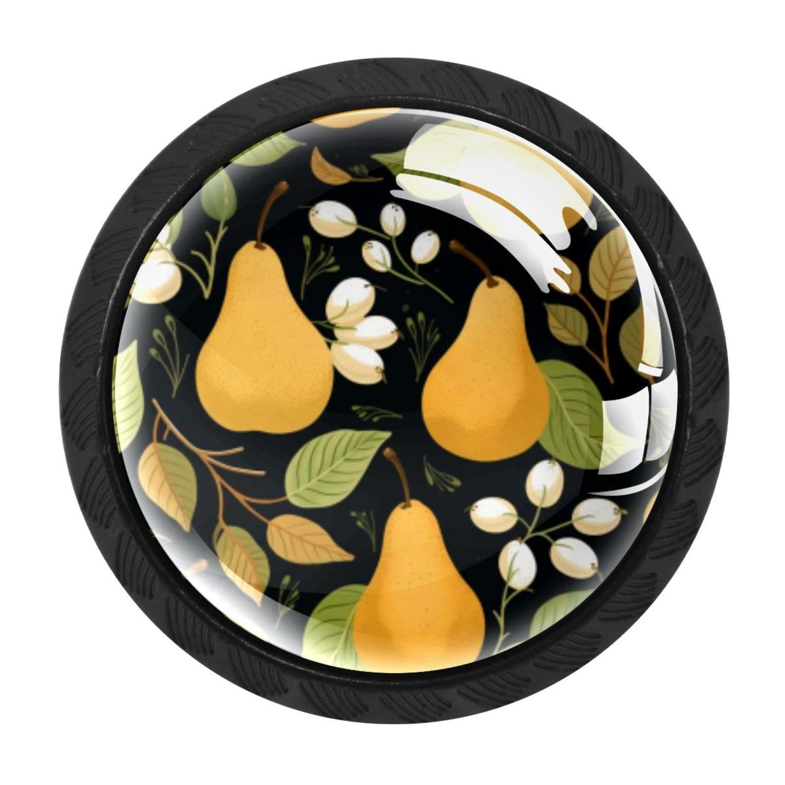 CHENZZZZ 4 Pieces Kitchen Cabinet Drawer Dresser Door Knobs Pulls Handles, Thanksgiving Pear