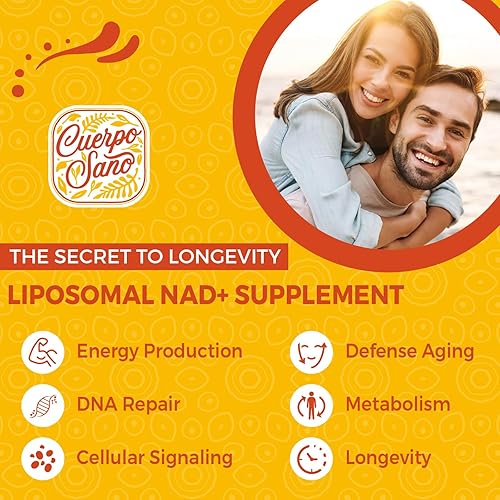 Miniatura 6 de Suplemento liposomal NAD de 2000 mg  Alta absorción y NAD Pontecy, más eficiente que la nicotinamida ribósido, 100% puro NAD+ suplementos para