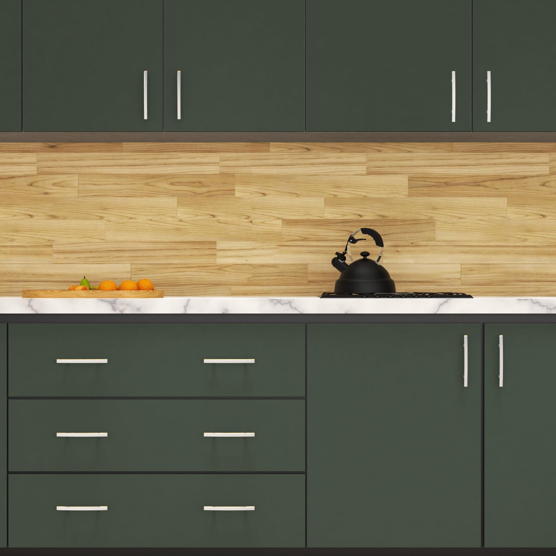 HESTIA HARDWARE Paquete de 10 tiradores curvados de níquel satinado para armario de cocina, tiradores modernos de cajón plateado; tirador de tocador de 96 mm con agujero de 96 mm (Z3.10.S)