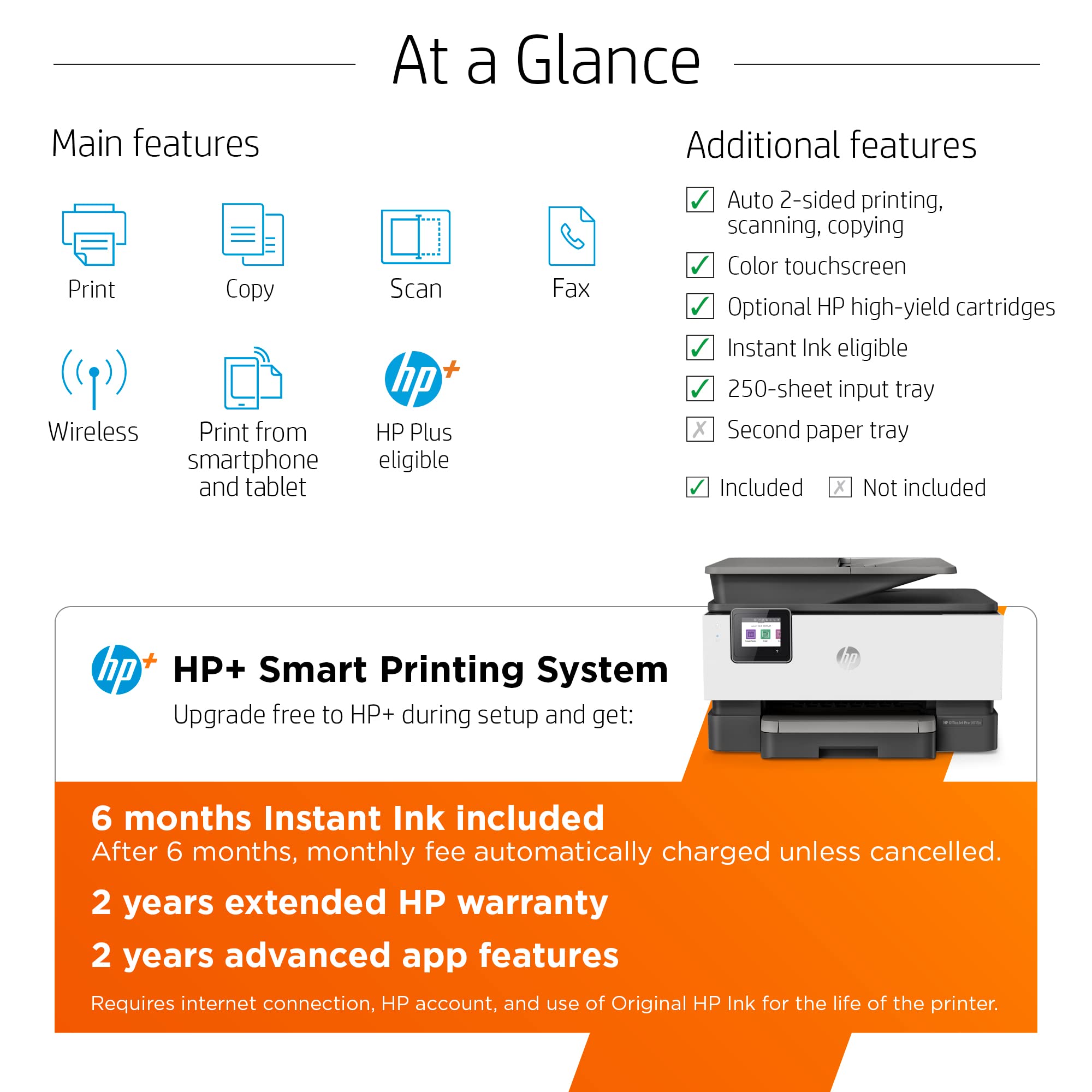 Buy HP OfficeJet Pro 9015e Wireless Color AllinOne Printer with bonus