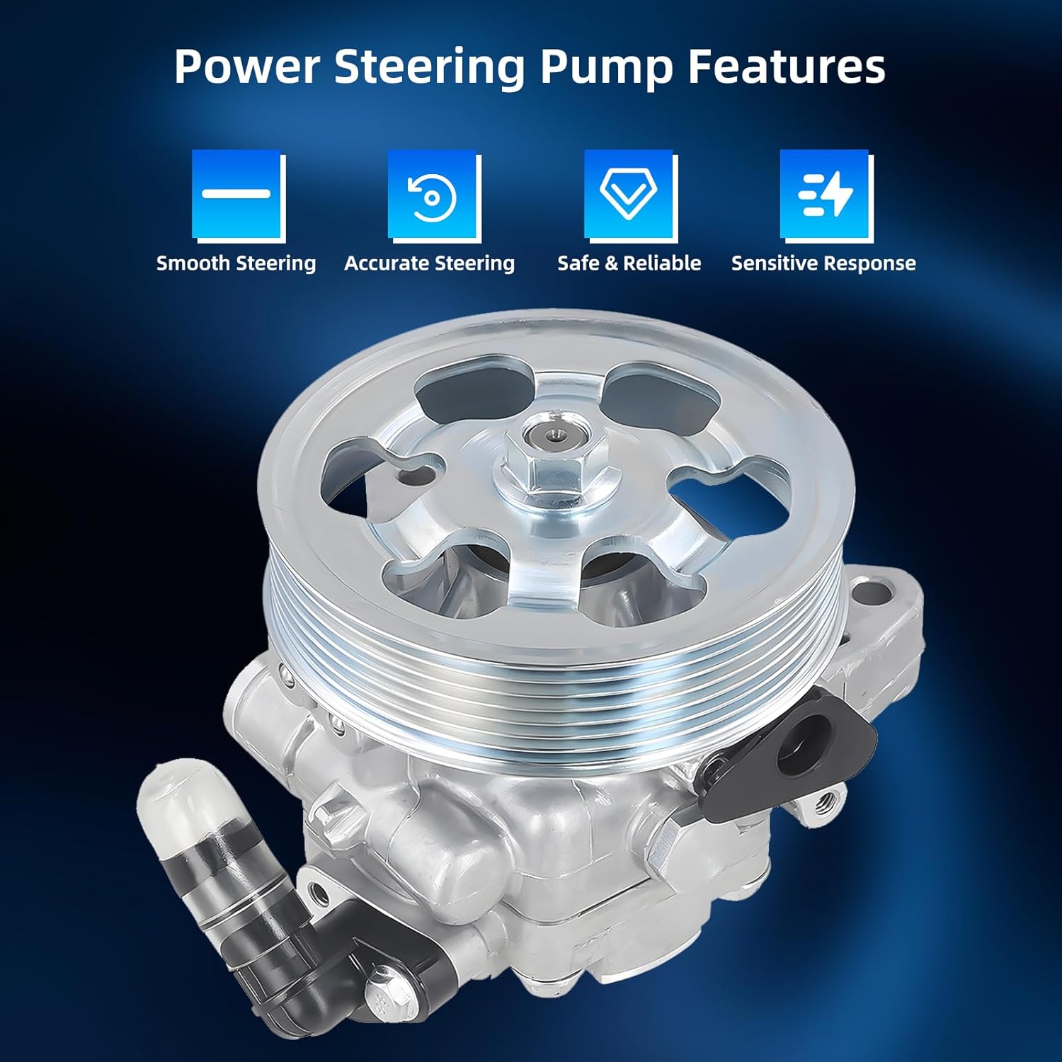 21-5419 Power Steering Pump with Pulley Compatible with 2002-2011 Acura RSX/TSX & Honda Accord/CR-V/Element 2.0L-2.4L OE# 56110-PNB-A01, 56110-PND-J01, 56110-PZD-A02
