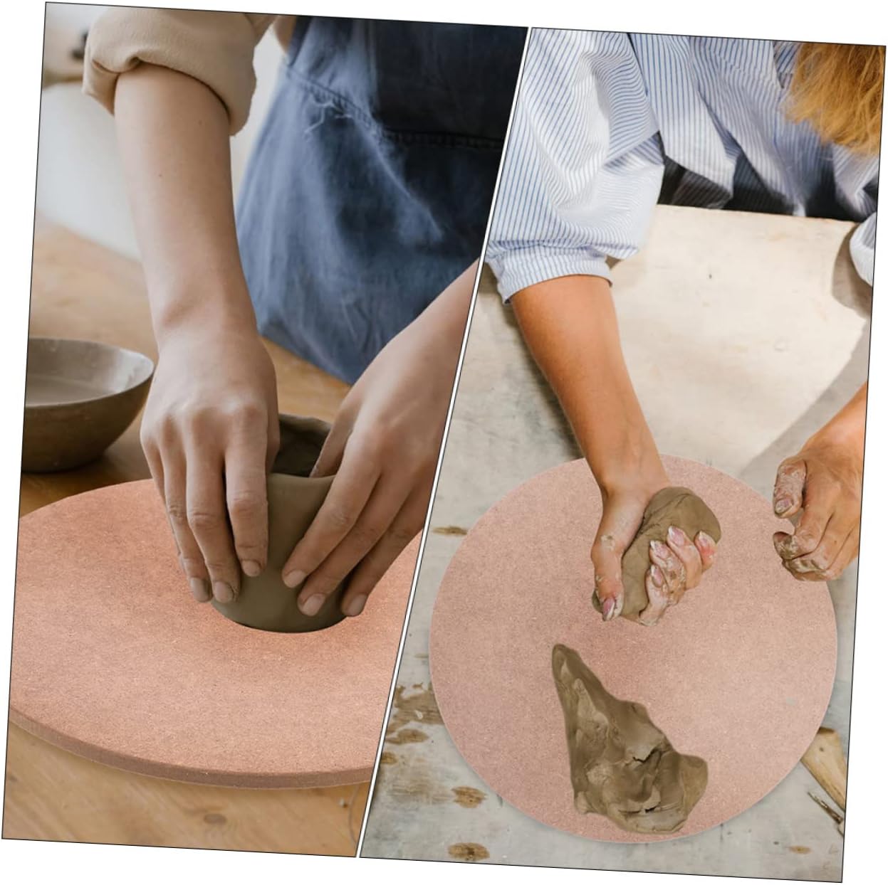 OSALADI 4pcs Wooden Pottery Bats Ceramic Art Drying Board DIY Clay Tool Pottery Studio Accessory Handmade