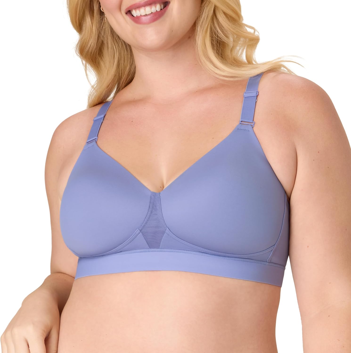 Playtex Women's Wireless Bra, Breathable Smoothing Bras for Women, Moisture-Wicking, Adjustable Straps