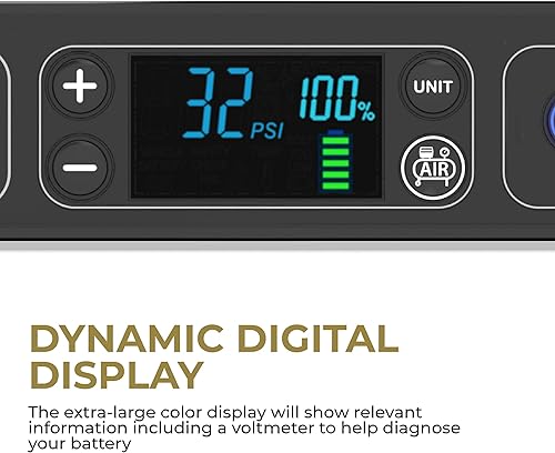 Miniatura 5 de HALO Bolt Air +, arrancador portátil para vehículo con compresor de aire, banco de energía con pantalla digital que carga múltiples dispositivos,