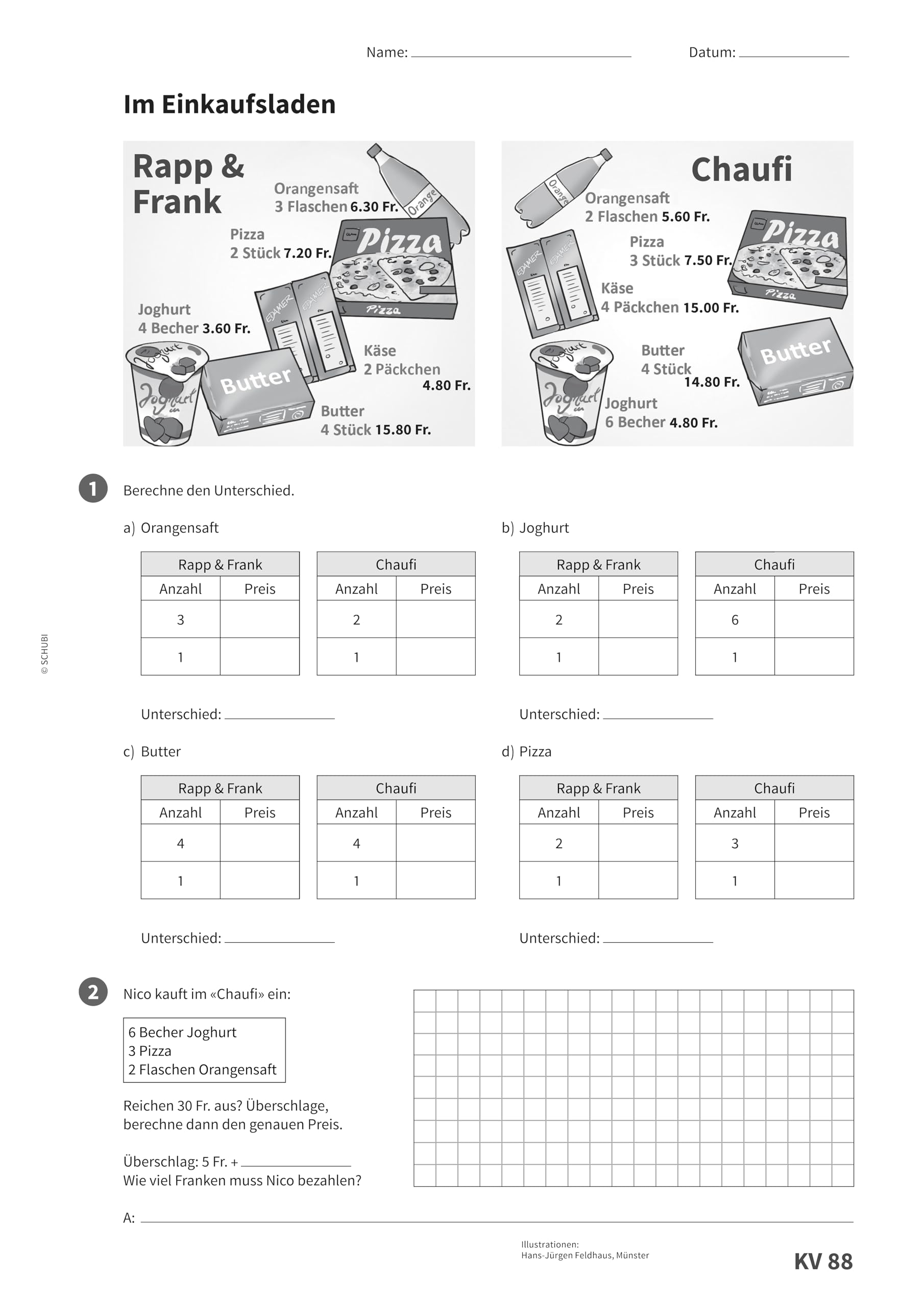 Mathematik mit Flex und Flo: Kopiervorlagen 5 (Mathematik mit Flex und Flo - Ausgabe Schweiz: 5. Schuljahr)