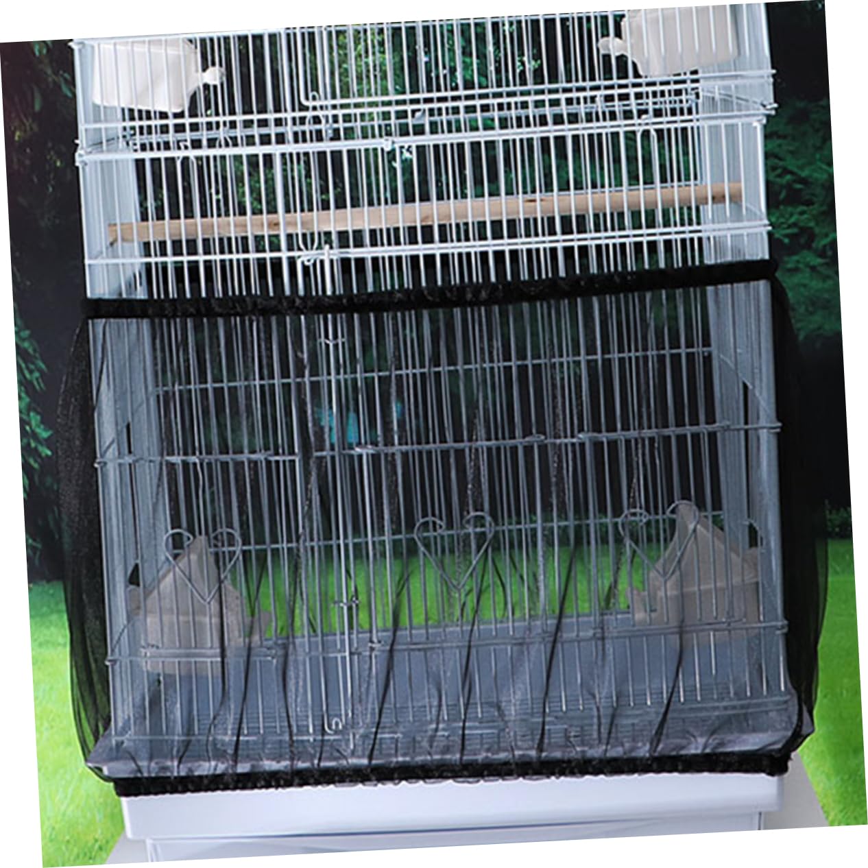 COLLBATH Birdcage Cover Mesh Netting Outdoor Birdcage Protective Cover for Parrots
