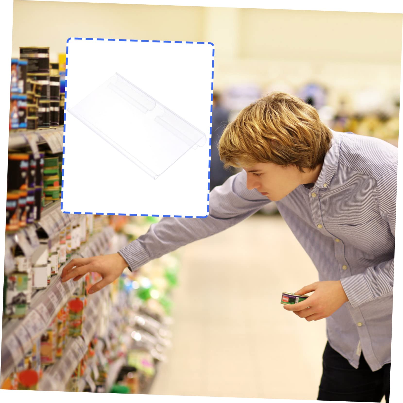 LALAFINA 200pièces Porte-étiquettes Transparent Pour Support Affichage Étiquettes Prix Lot De Pratique Et Pour Magasins Et