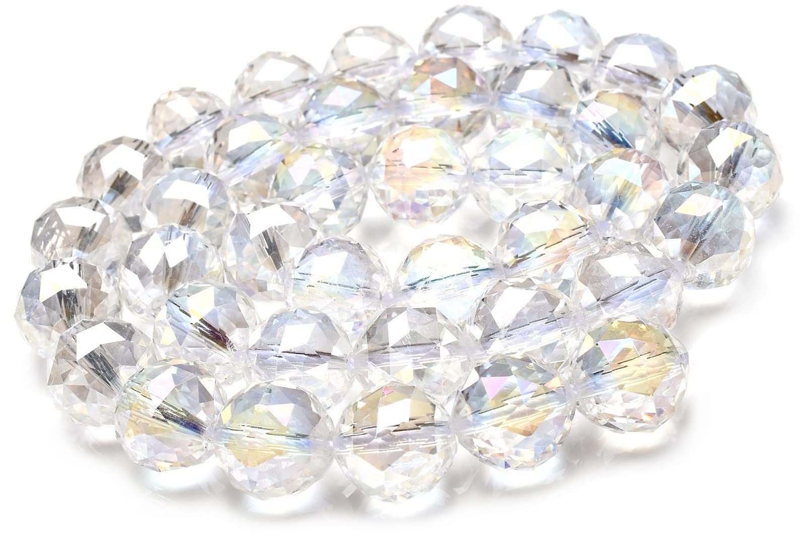 Amazon.co.jp: 【 福縁閣 】水晶96面トライアングルカットレインボー