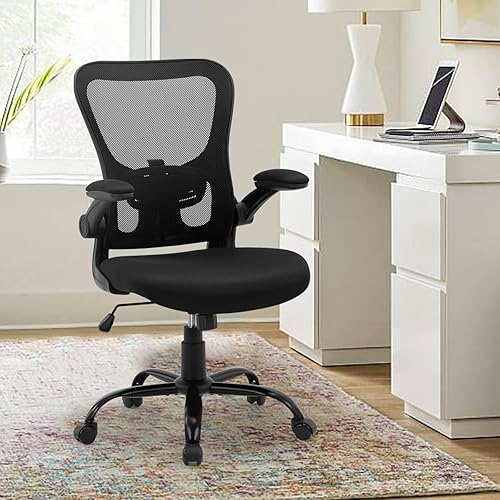 Silla de oficina para el hogar, silla de trabajo ejecutiva para computadora con soporte lumbar de 250 libras, color negro disponible en Yaxa Colombia