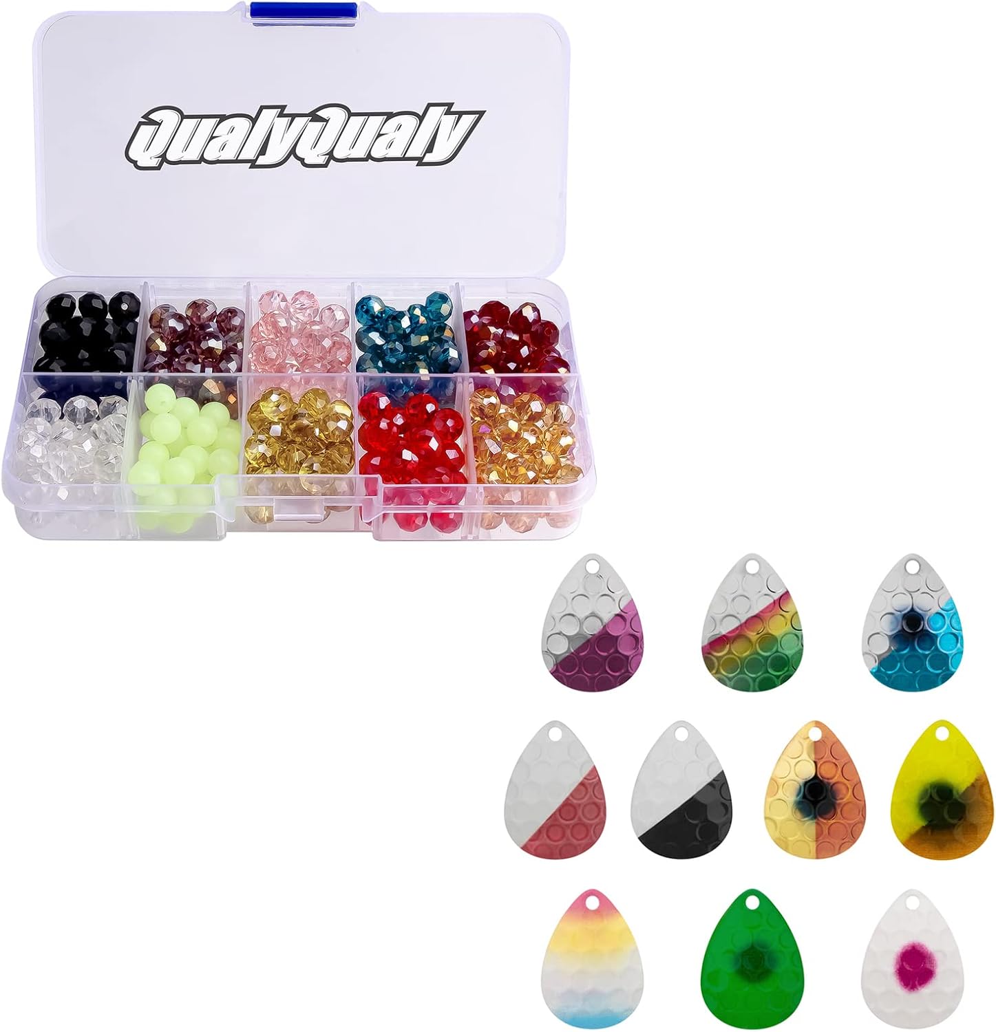 1300Pcs Fishing Beads + Walleye Rig Colorado Blades