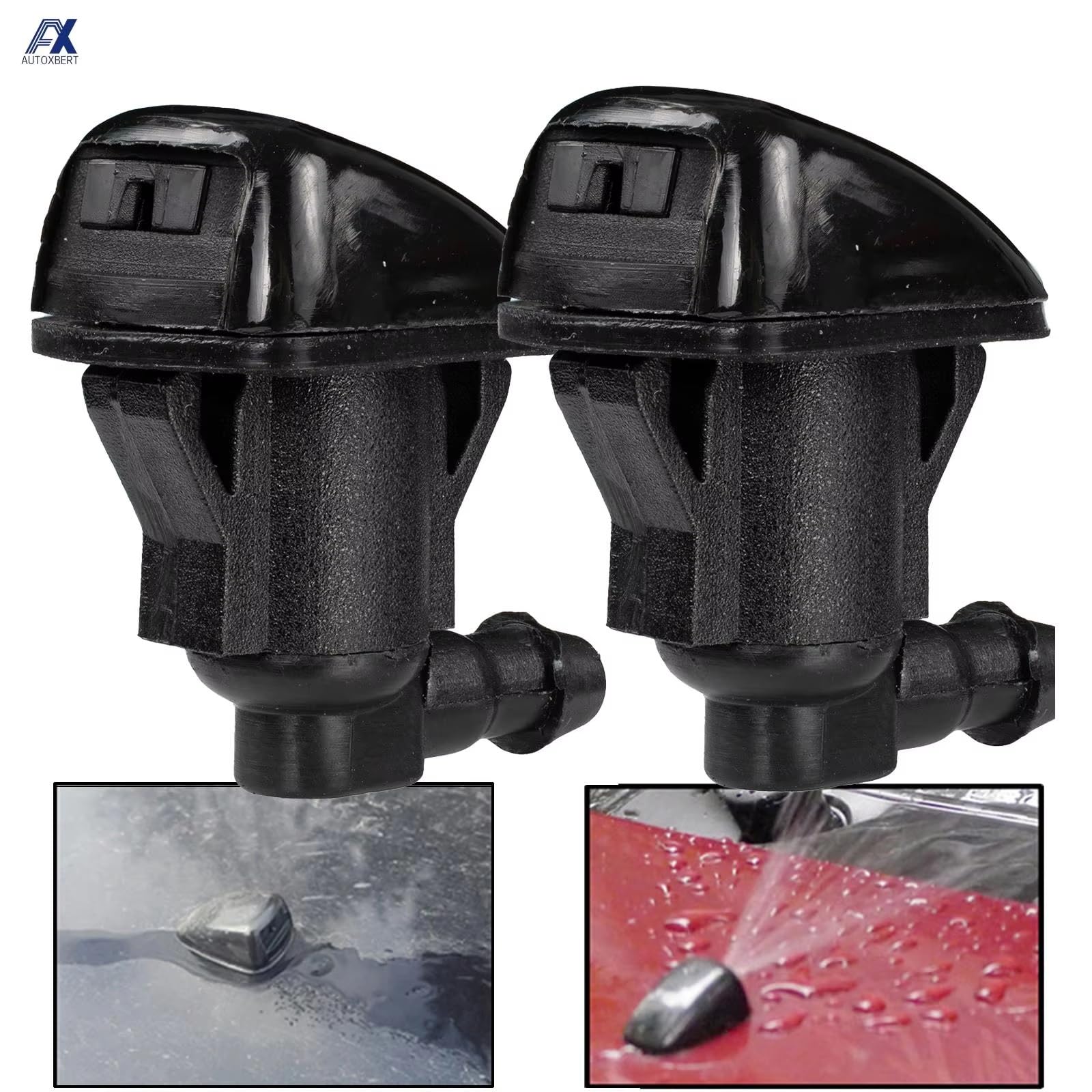 Toyota Ist MK1 2002-2007, Camry Sedan XV20 1997-2001, XV30 2002-2006: dysza do spryskiwaczy szyby przedniej szyby.