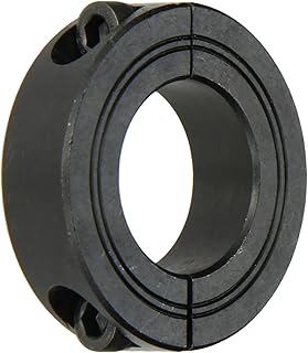 M2C-30 Black Oxide Plated Mild Steel Clamping Collar, Metric, 30mm Bore, 2-1/8" Outside Diameter, 15mm Width, M6 x 16mm Clamp Screw