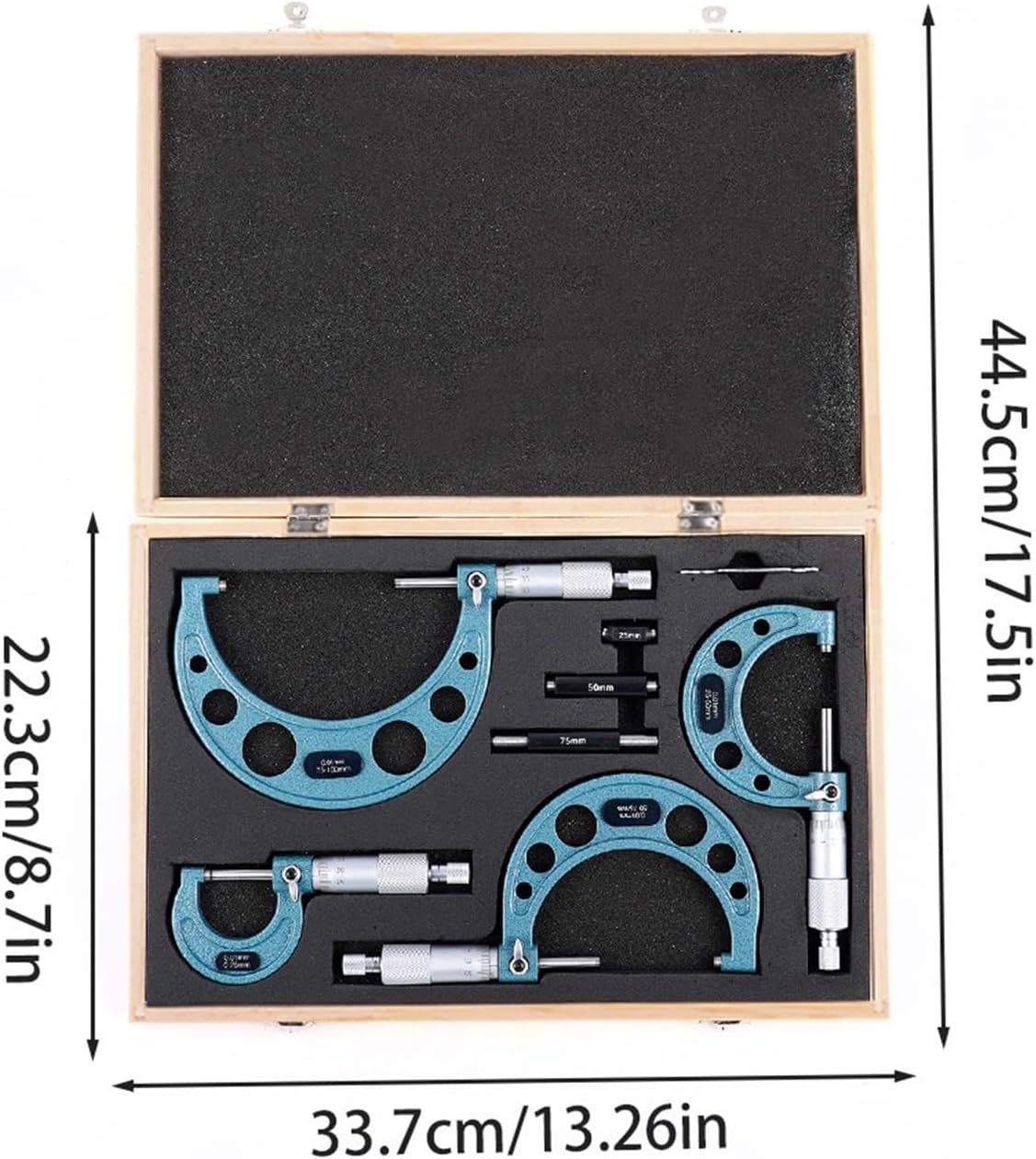 外側マイクロメーターセット 0-25 ミリメートル 25-50 ミリメートル 50-75 ミリメートル 75-100 ミリメートル 4 ピース/セット  0-25 ミリメートル-50 ミリメートル-75 ミリメートル-100 ミリメートル 4 精度外側マイクロメータ マイクロメーター  Micrometer デジタル ...