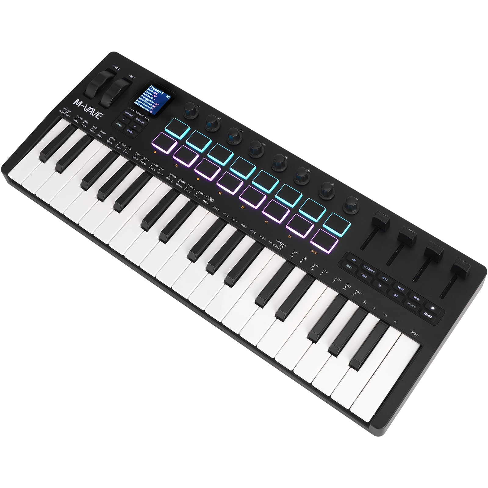 midiキ-ボ-ド　M-VAVE SMK-28 Amazon.com: M-VAVE 25 Key USB MIDI Keyboard Controller With 8