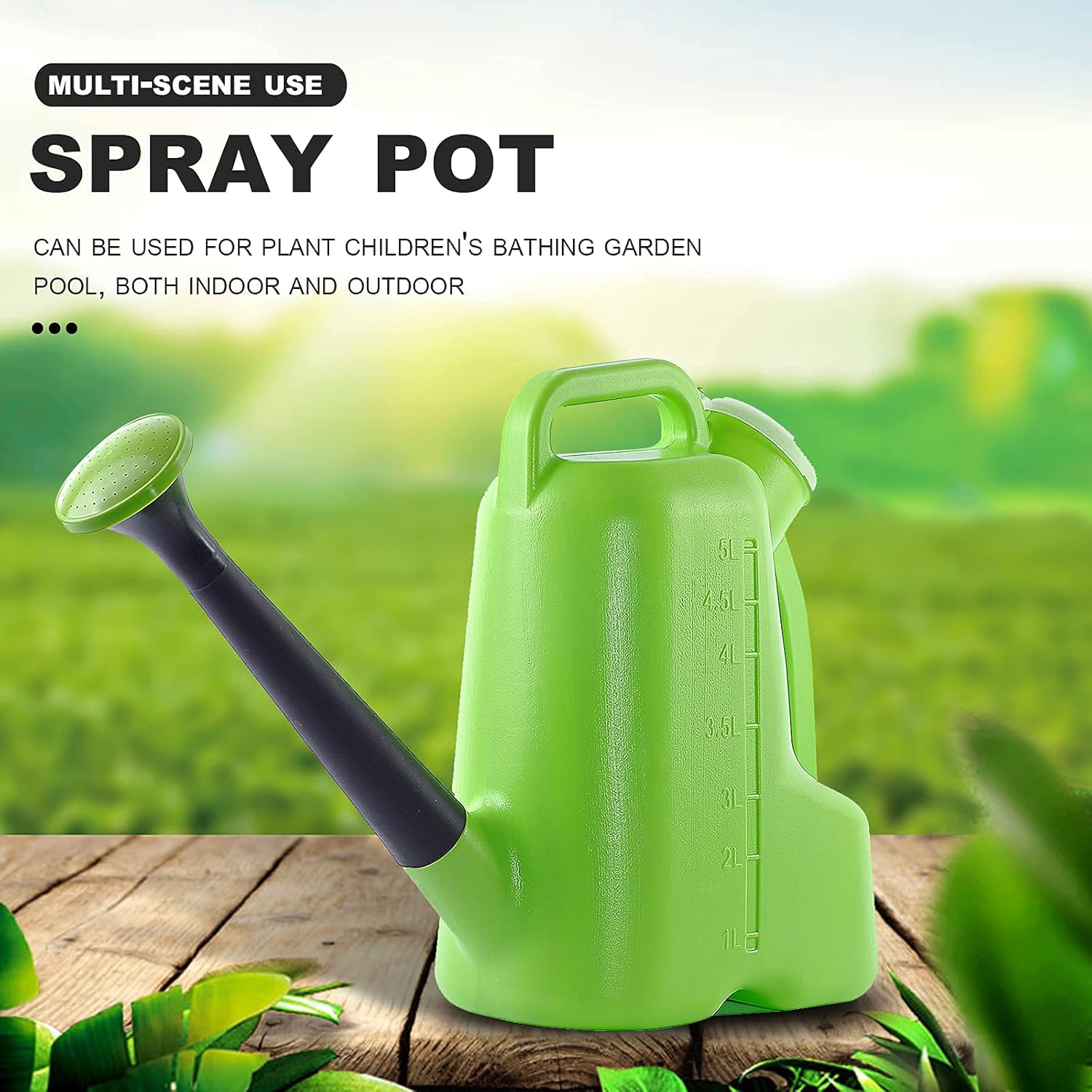 Large Watering Can Outdoor,1.5 Gallon Watering Can with Sprinkler Head, Long Spout for House Indoor Plant Outdoor Flower Decorative Modern Garden Water Can (Green) : Patio, Lawn & Garden