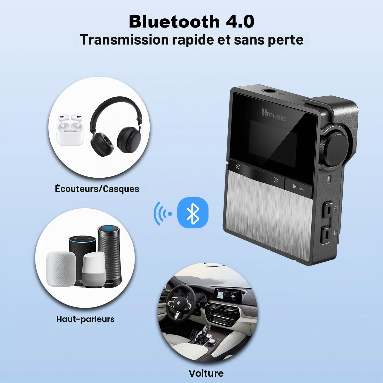Hmusic P68 Lecteur MP3 HiFi avec Clip