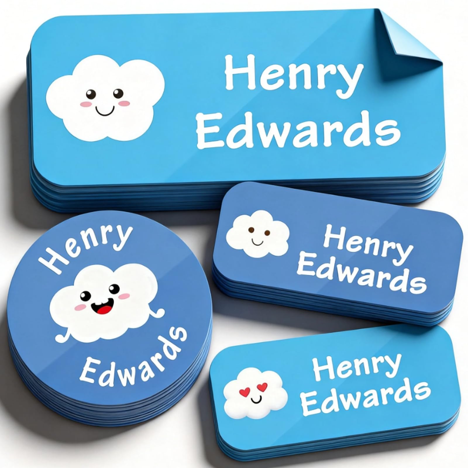 Personalized Daycare Name Labels for Kids (135 Labels) Custom Waterproof Name Stickers for Child Clothing Tag, Bottles,CampοΌLunch Boxes and School Supplies