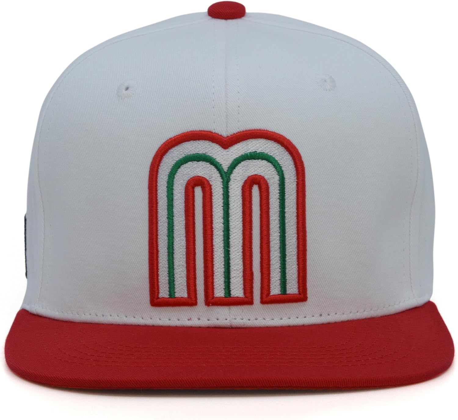 Mexico M Snapback Hat Flag 3D M Imp Flat Bill Mexico Baseball Acrylic Cap
