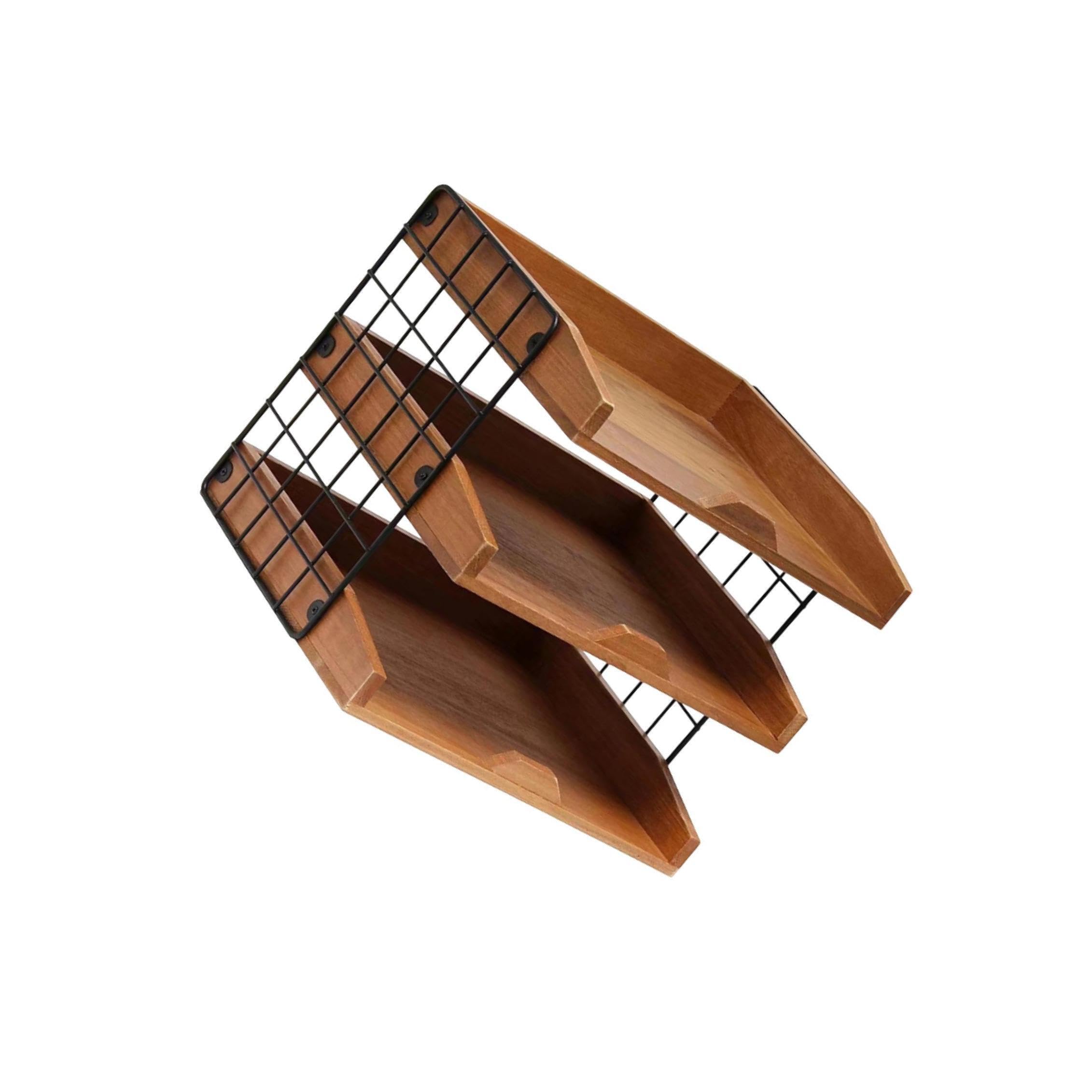 Organizzatore compatto a 3 livelli per vassoi portadocumenti, | archiviazione per scaffali, mantiene francobolli e articoli per ufficio accessibili e organizzati, scaffale per documenti,