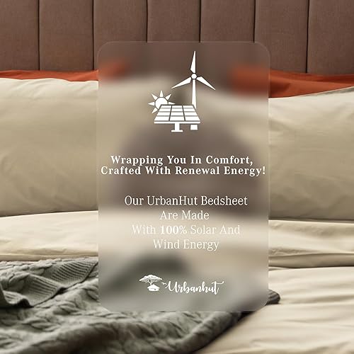 Miniatura 8 de URBANHUT Juego de sábanas de 100 % algodón tamaño Queen (4 piezas), 700 hilos, sábanas de lujo suaves para cama tamaño Queen, sábanas de hotel de