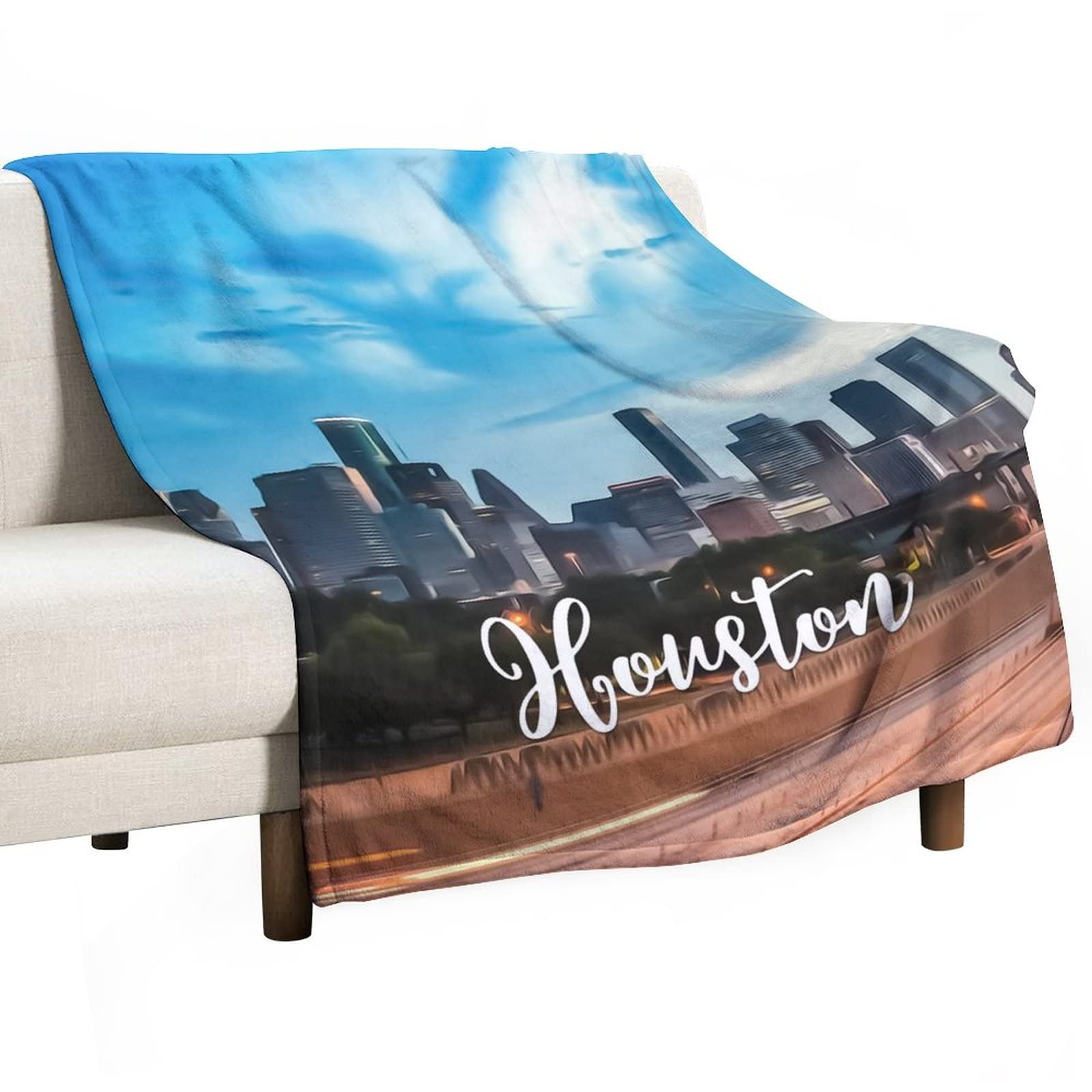 Couverture polaire moelleuse lit canapé voyage voiture couverture chaude Houston
