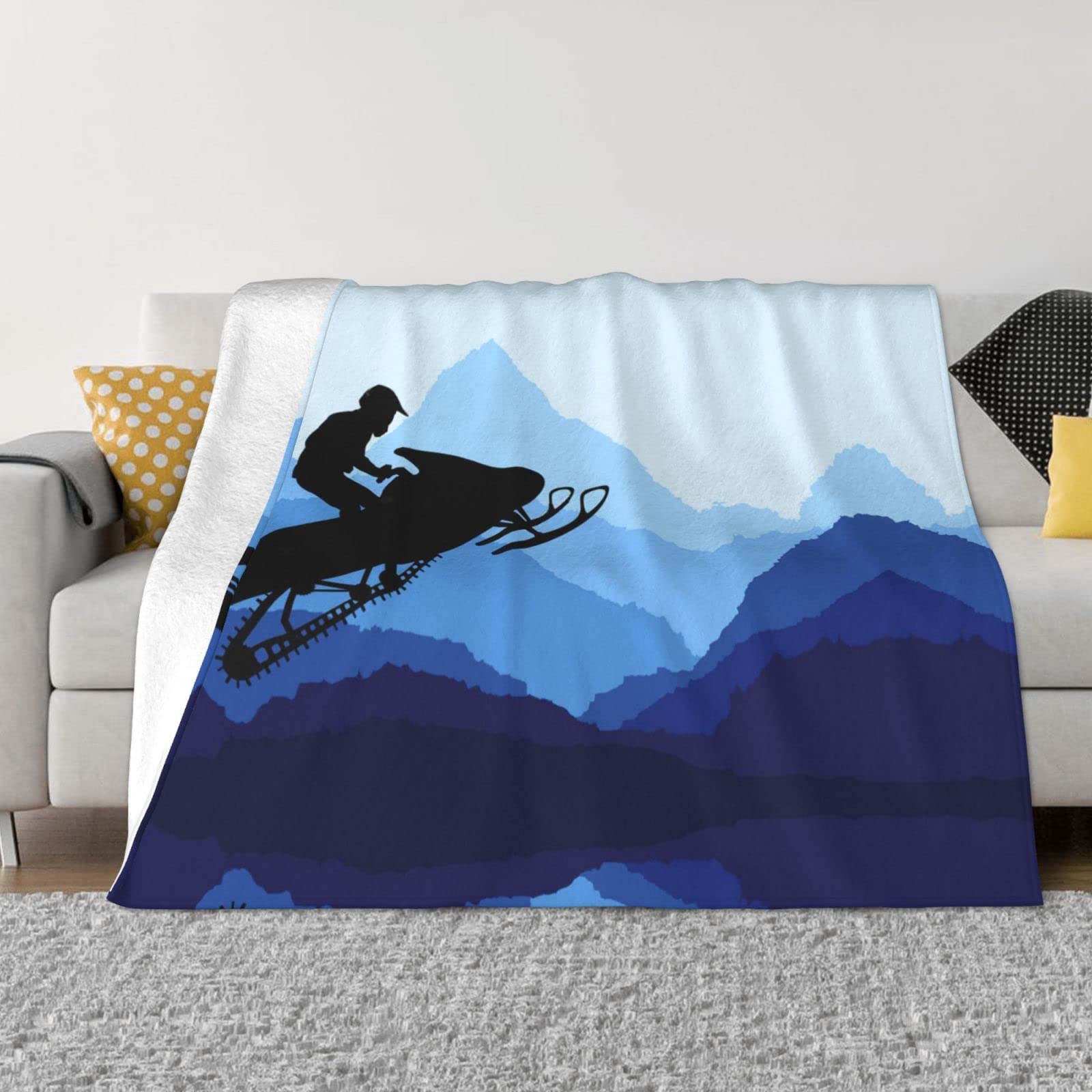 Couverture flanelle motoneige douce de qualité supérieure lit et salon