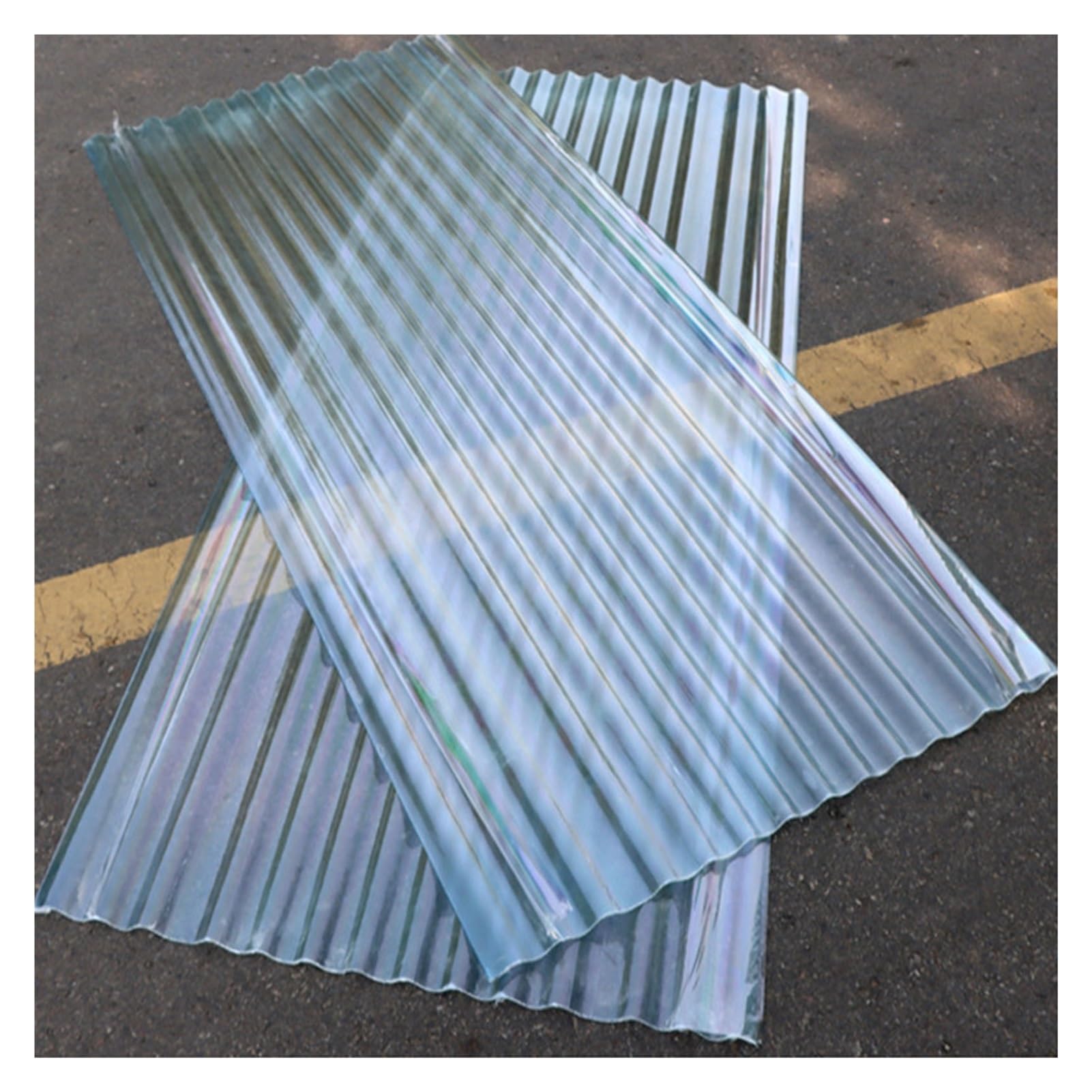 Láminas Plástico Planchas Tejas para Tejados Transparente Panel Fibra Vidrio Aparcamiento para Bicicletas(0.9x1.4m/2.95x4.59ft)