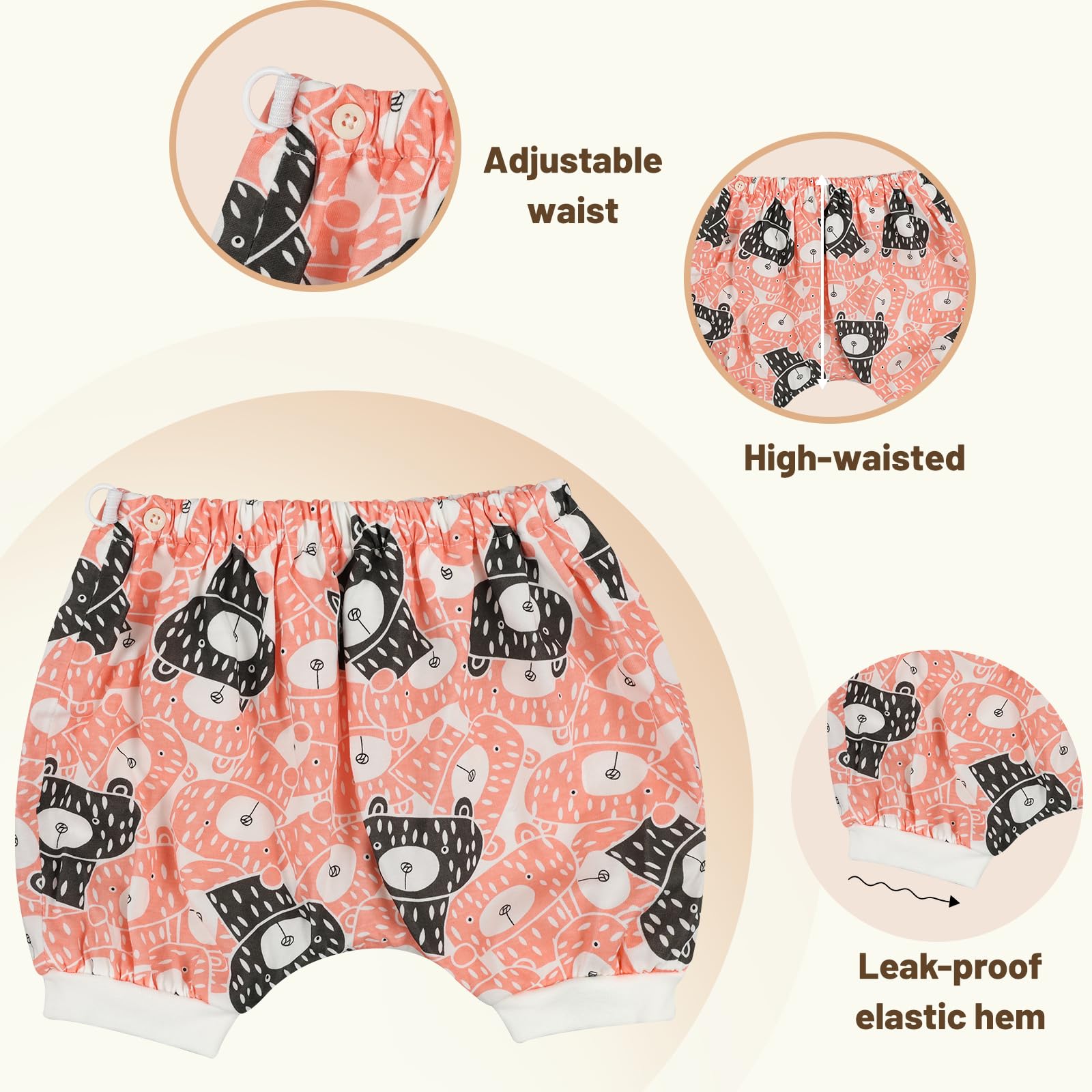 FLYISH DIRECT Culottes Apprentissage Nuit Anti-fuite, Culottes Enfant Apprentissage Lavable, Culottes Apprentissage Propreté Garcon et Fille Absorbant, 100% Coton, 2 Paquets