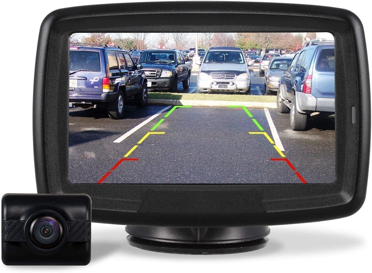 Auto-VOX TD-2 Telecamera Retromarcia Wireless per Auto Monitor LCD da 4,3 '' Telecamera Posteriore Impermeabile IP68 Segnale Stabile Visione Notturna