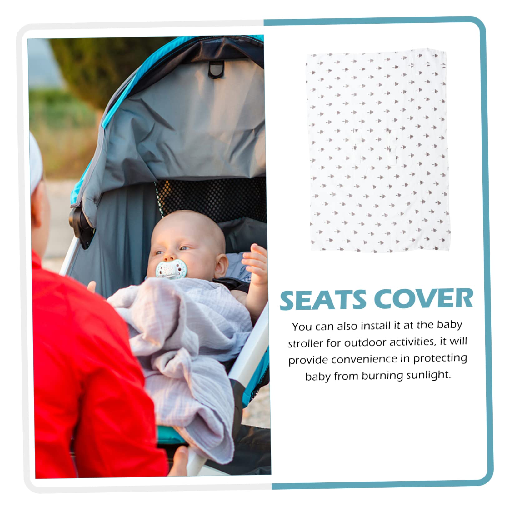 SUPVOX Multi-Function Baby Stroller Sunshade Breathable Cotton Canopy for Boys Girls