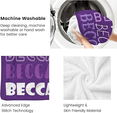 Miniatura 5 de Dr.TOUGH Mantas personalizadas para niños, mantas y mantas personalizadas con nombre para niños y adultos cumpleaños (color 20,40 x 50 pulgadas)