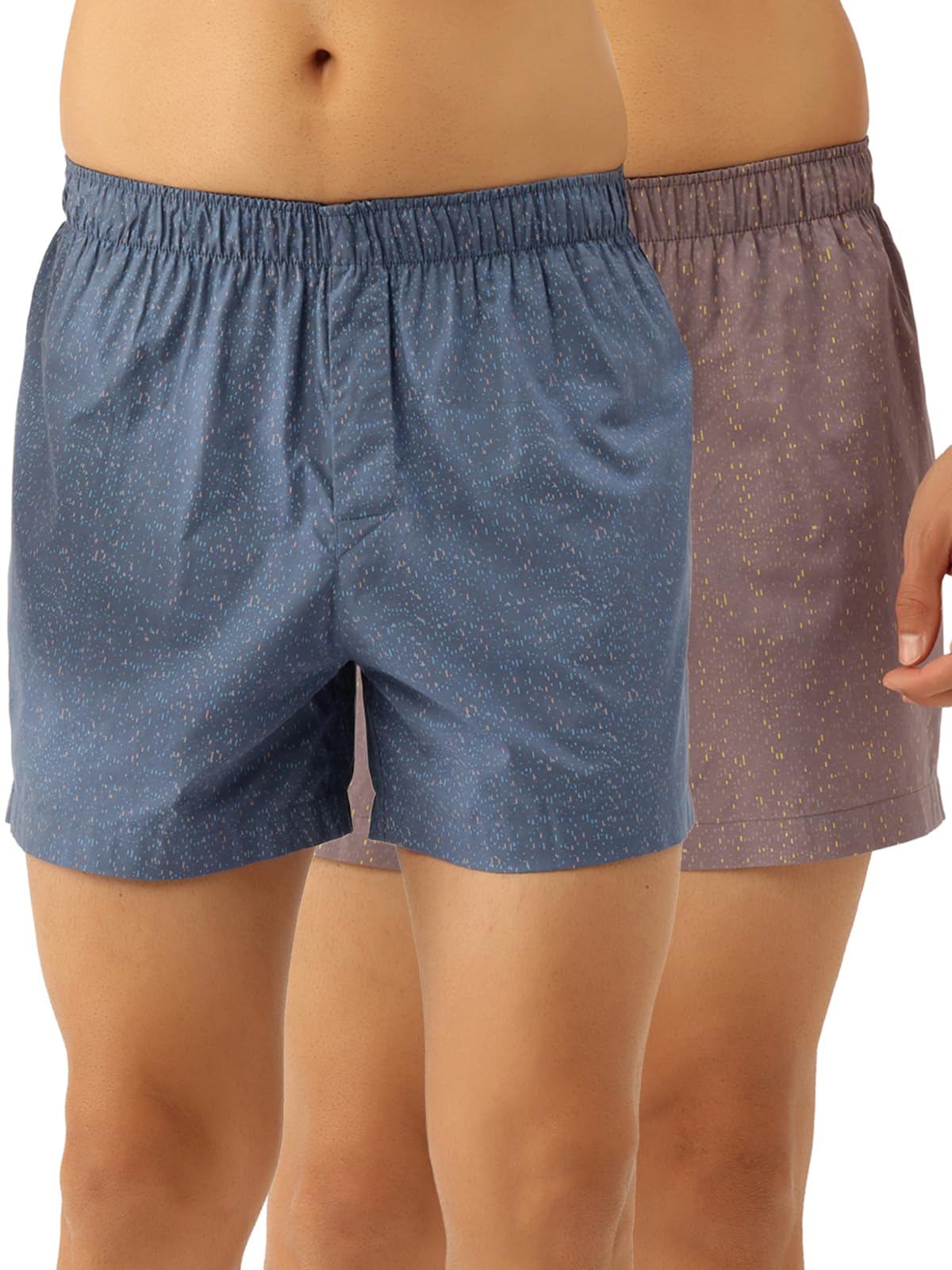 Men's Cotton Printed Boxers with Soft Waistband, One Back Pocket- Pack of 2-image-24