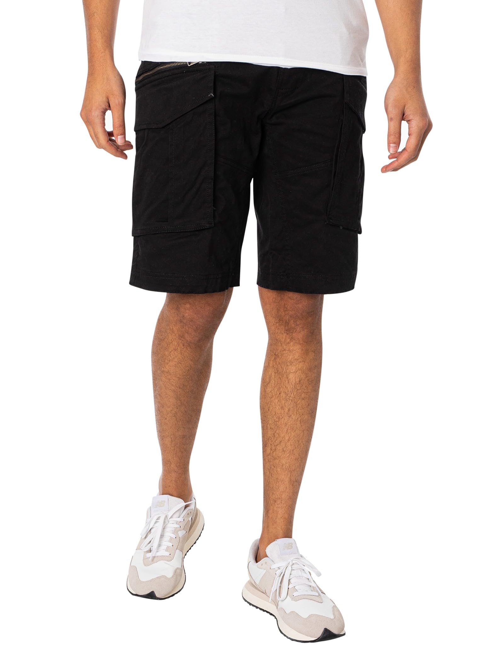 REPLAY Men's M9907 Joe Short Comfort Cotton Twill, Black 098, 33W