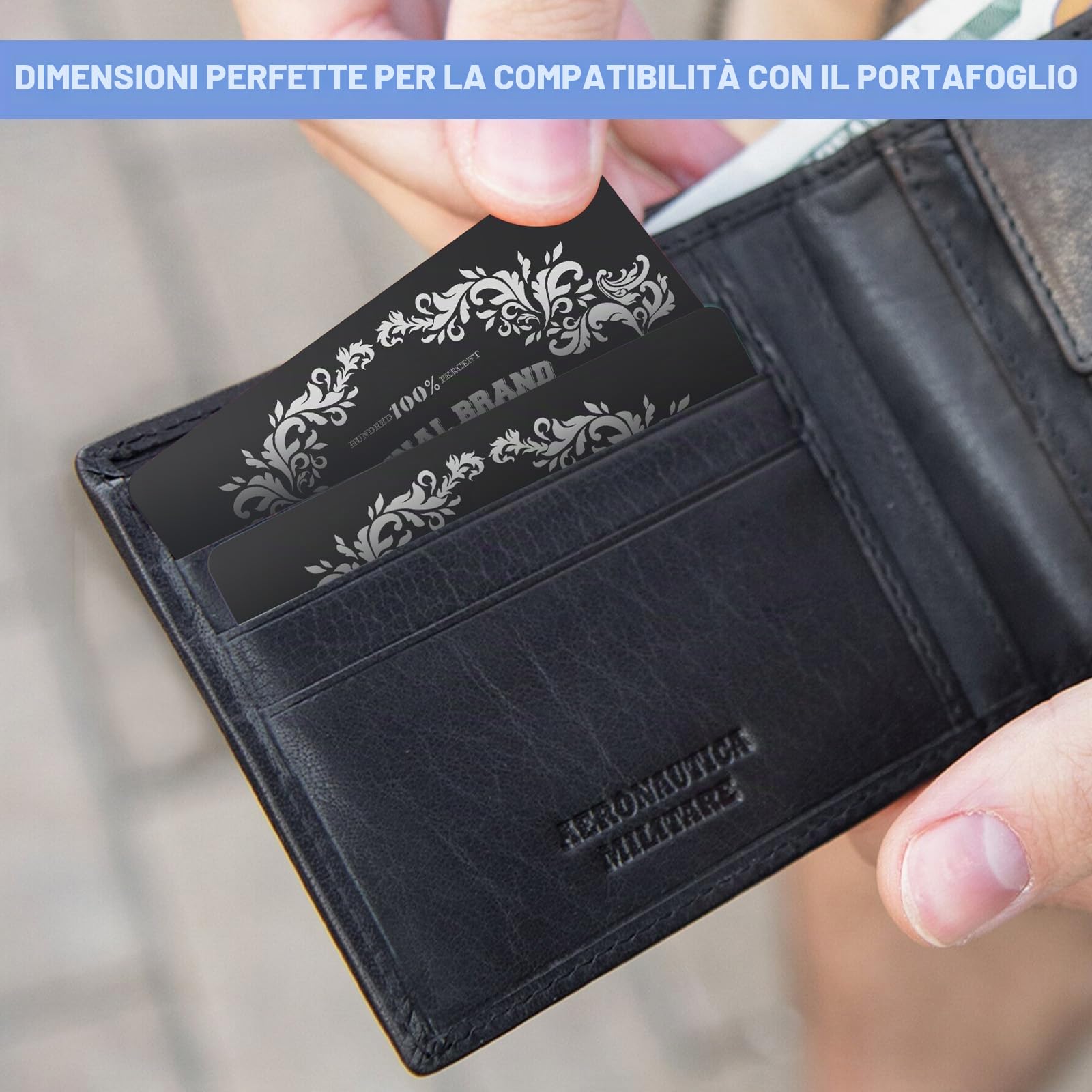 250 biglietti da visita vuoti, in metallo e alluminio, biglietti da visita vuoti, in lega di alluminio, con incisione laser, spessore bianco, nero, 8,6 x 5,4 cm