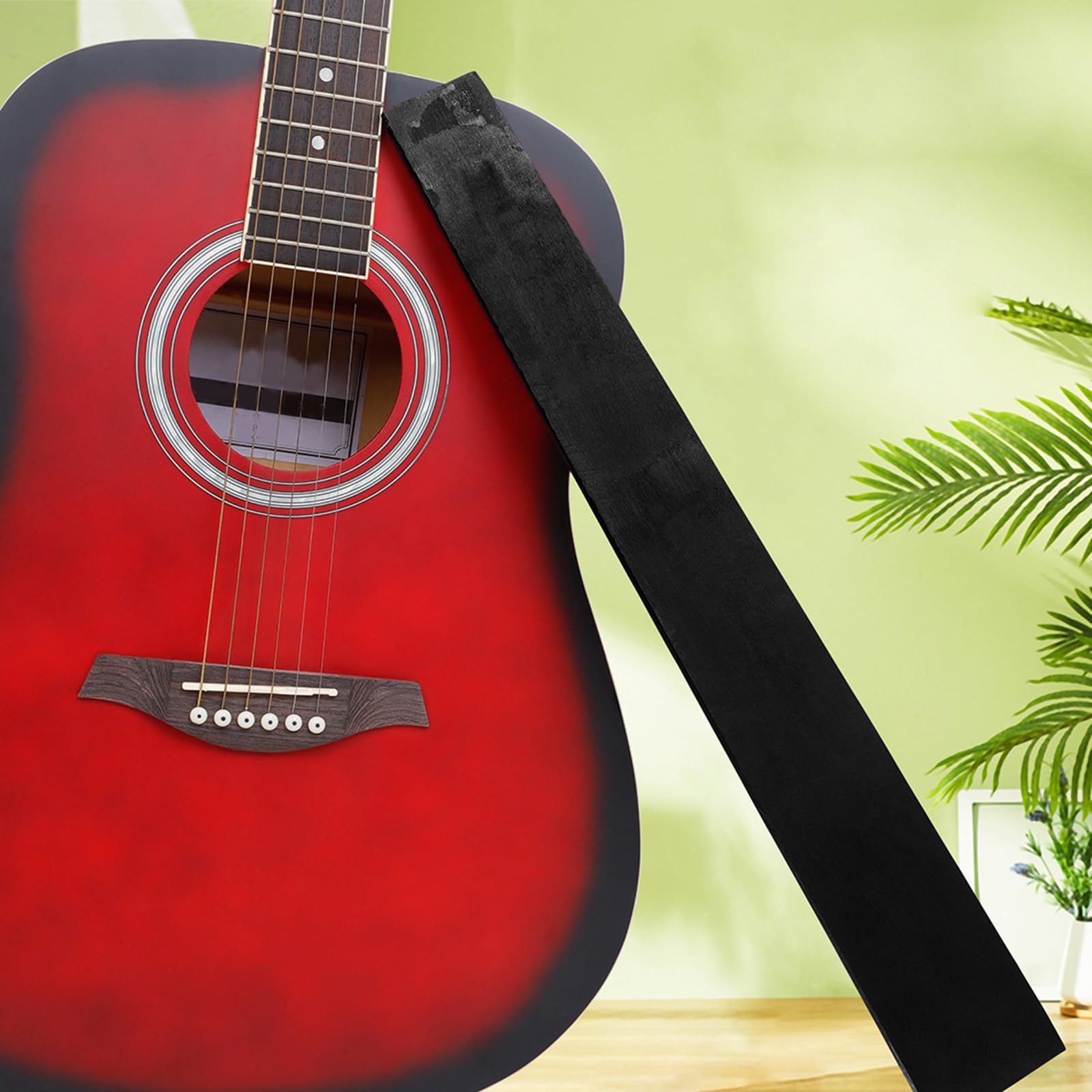 Härte Gitarre Griffbrett Ersatz Akustische Gitarre Fingerplatte Ungeschlitzt Ebenholz Griffbrett Langlebig Bequemes Griffbrett Langlebig