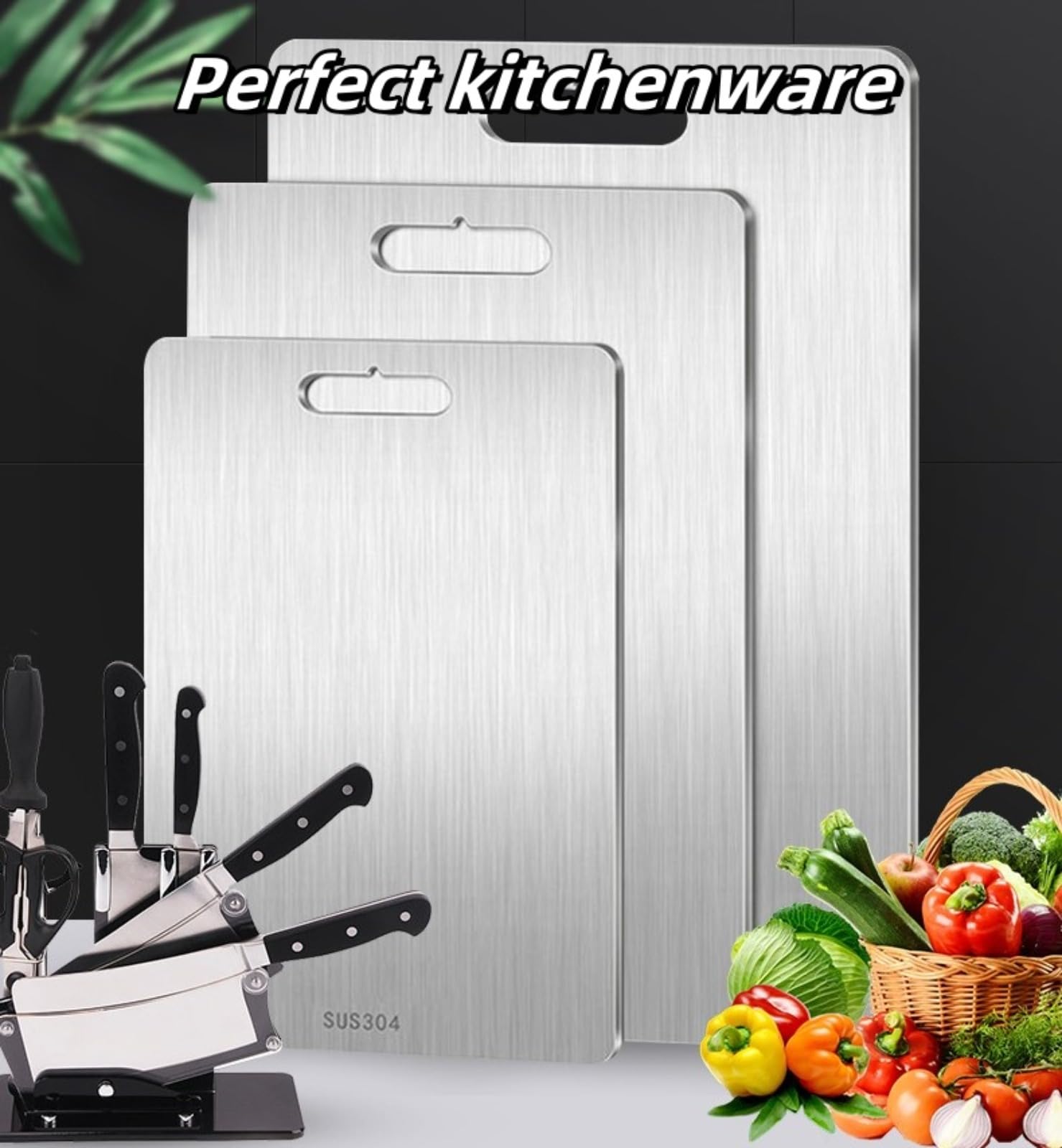Titanium Cutting Board, 2 Pieces Titanium Cutting Board, Titanium