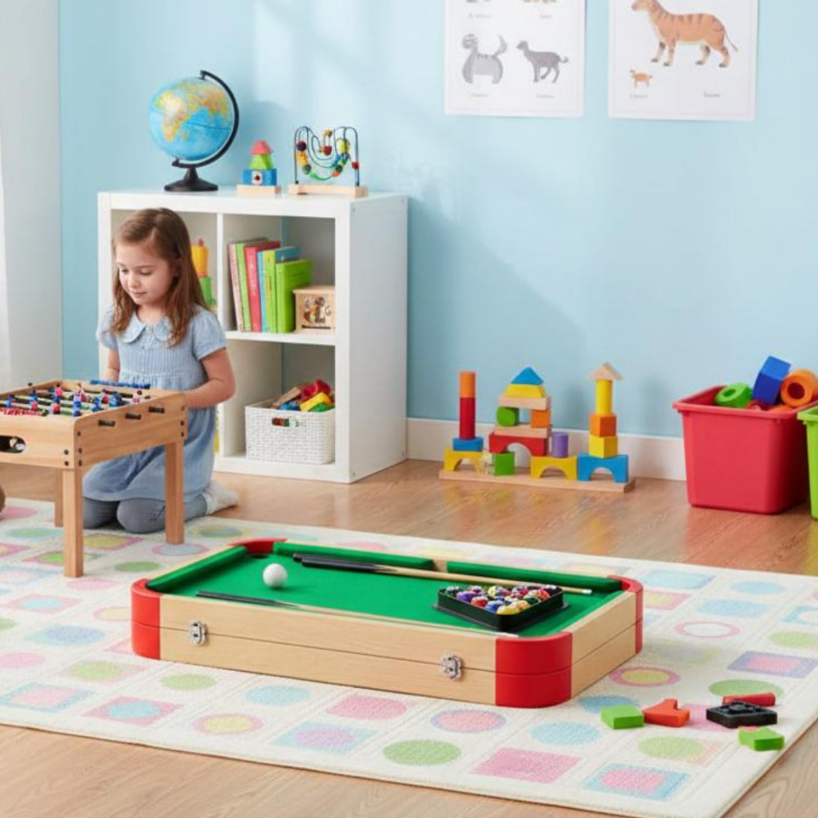 Kinderspiel Billiard Tischspiel Mini Billardtisch Spielset Pool Tisch Spielzeug Holz Lernspiel Feinmotorik Hand Auge, Style to 1