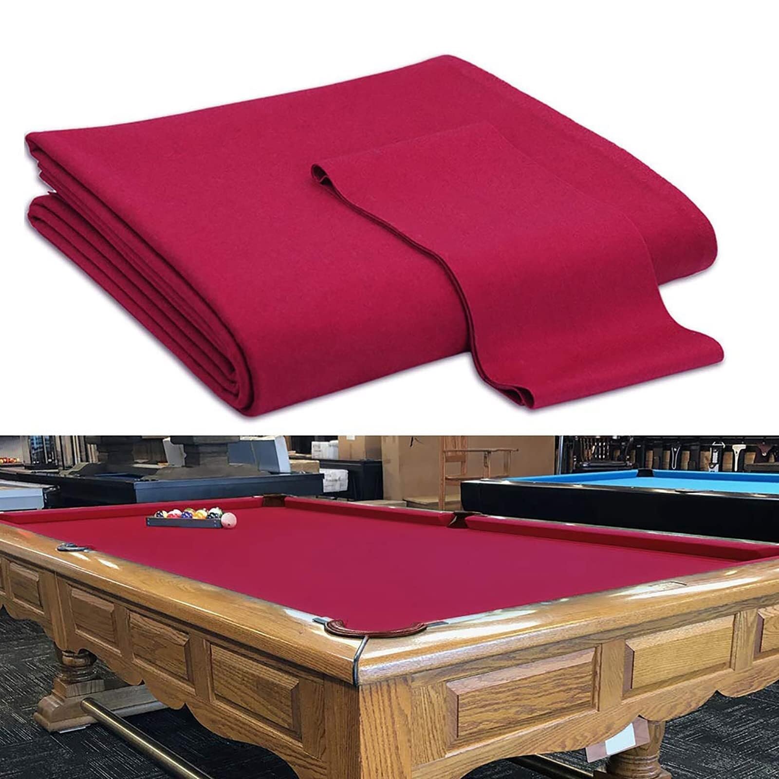Billiards Cloth Billardtuch 7ft 8ft 9ft Billiard Teppich Snookertisch Tuch Antistatisches Billiardcloth Professionell Langlebig BillardtischFilz Vorgeschnittenes Tuch Billardschutz(Stil 3,9ft/2.75m)