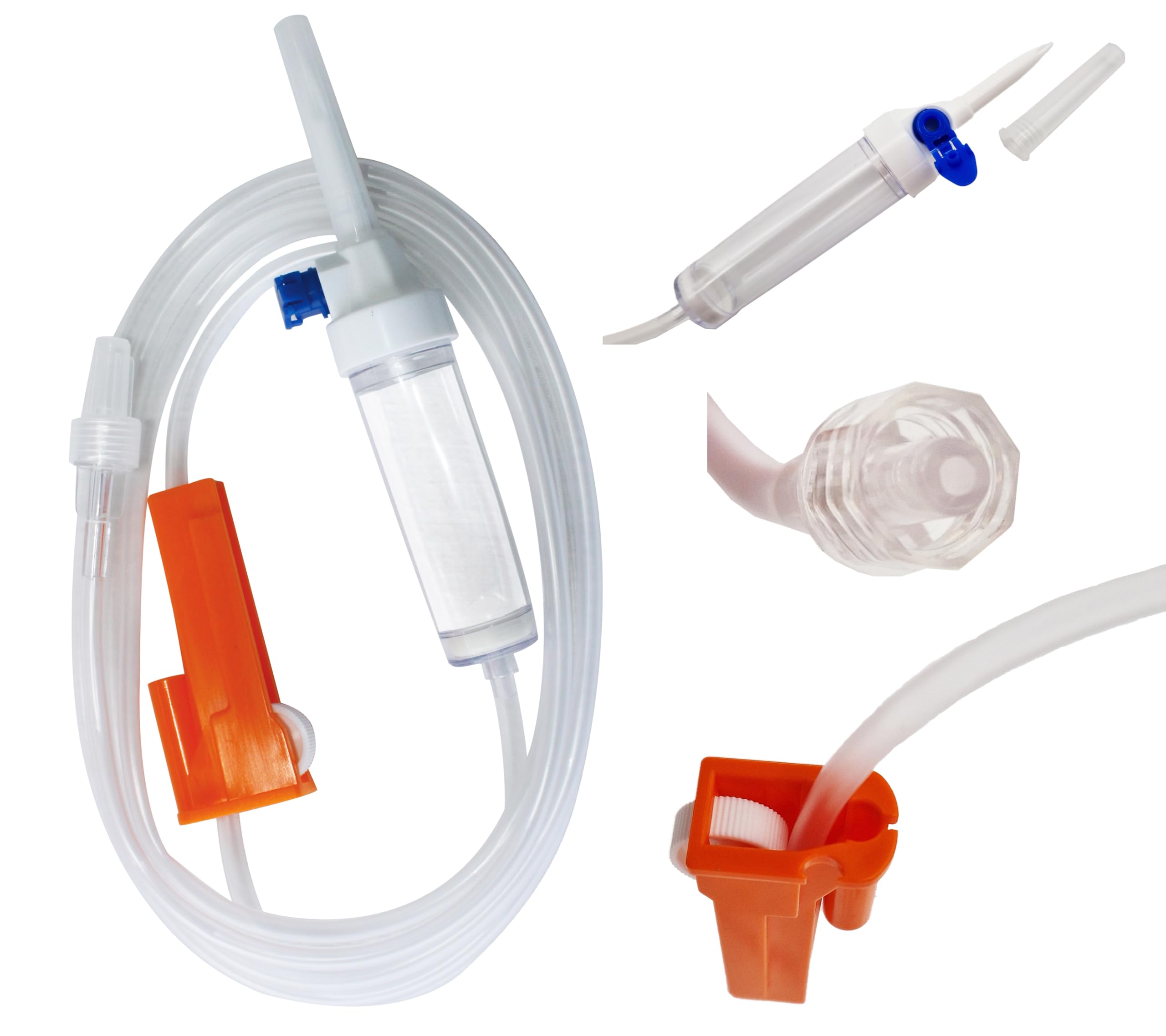 TIGA-MED Infusionsgerät/Infusionsbesteck TIGA-Plus P150 | 150 cm Schlauch, steril einzeln verpackt, Luer-Lock, für Schwerkraft- & Druckinfusion, DEHP- & latexfrei (100)