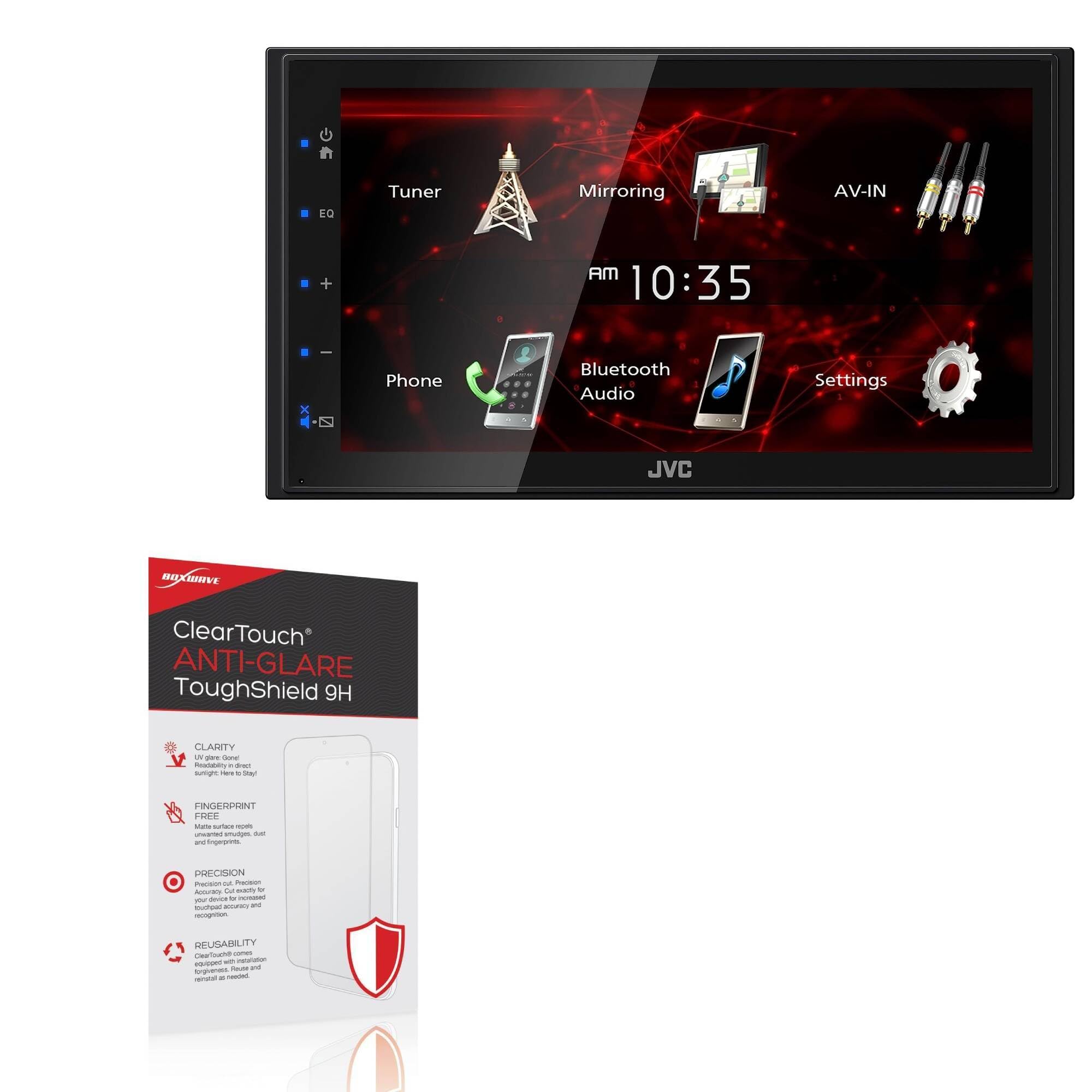 BoxWave Screen Protector Compatible with JVC KW-M180BT - ClearTouch Anti-Glare ToughShield 9H (2-Pack), Anti-Glare 9H Tough Flexible Film Screen Protector