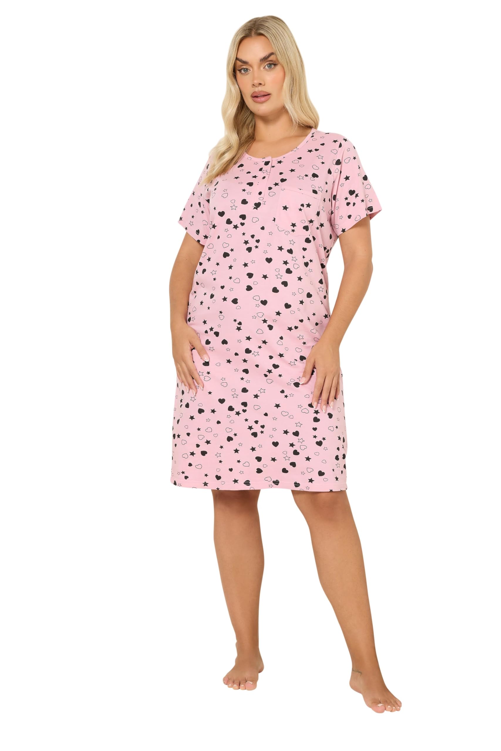Yours Women's Nightdress - Pink - Size 22-24