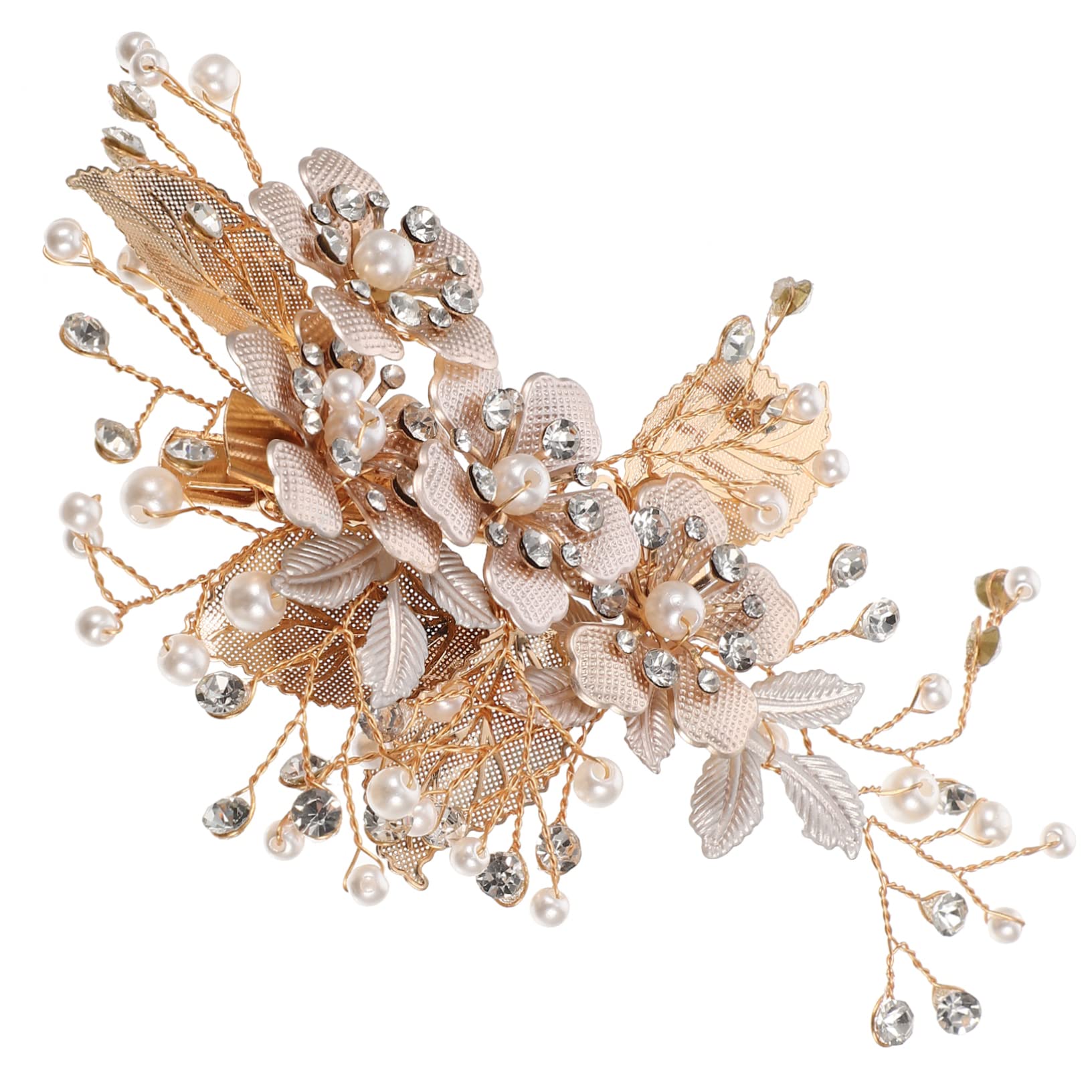 ABOOFAN 5 Pz Tornante Accessori Per Con Strass Fermagli Per in Metallo Fermaglio Per a Fiore Tiragraffi Per Gatti Molletta Di Strass Perla Copricapo Nozze Mancare