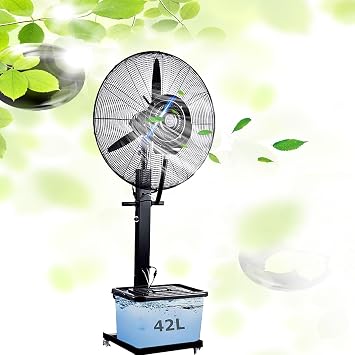 Misting Fans Large Factory Fan Spray Fan Commercial Spray Fan Commercial Vertical Vibration Outdoor Mist Fan - Blower Large Commercial Cooling Fan Indoor Spray Cooling Industrial Fan Floor Fan 29.6in