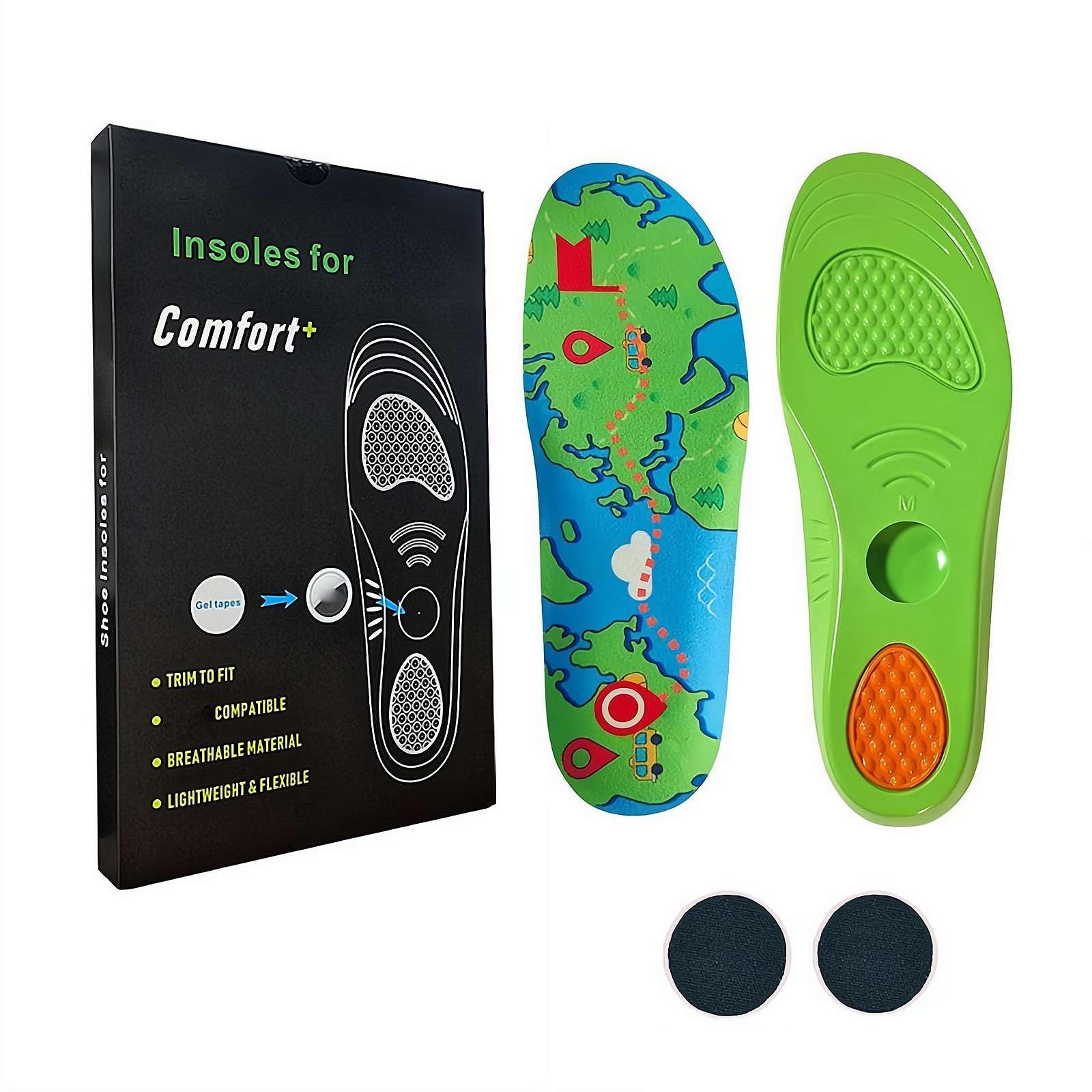 Insole for Airtag – PU Breathable Inserts with Hidden Pocket – Fits Adults & Children, Holder Case for Airtag to Track Your Steps and Shoes (XS)