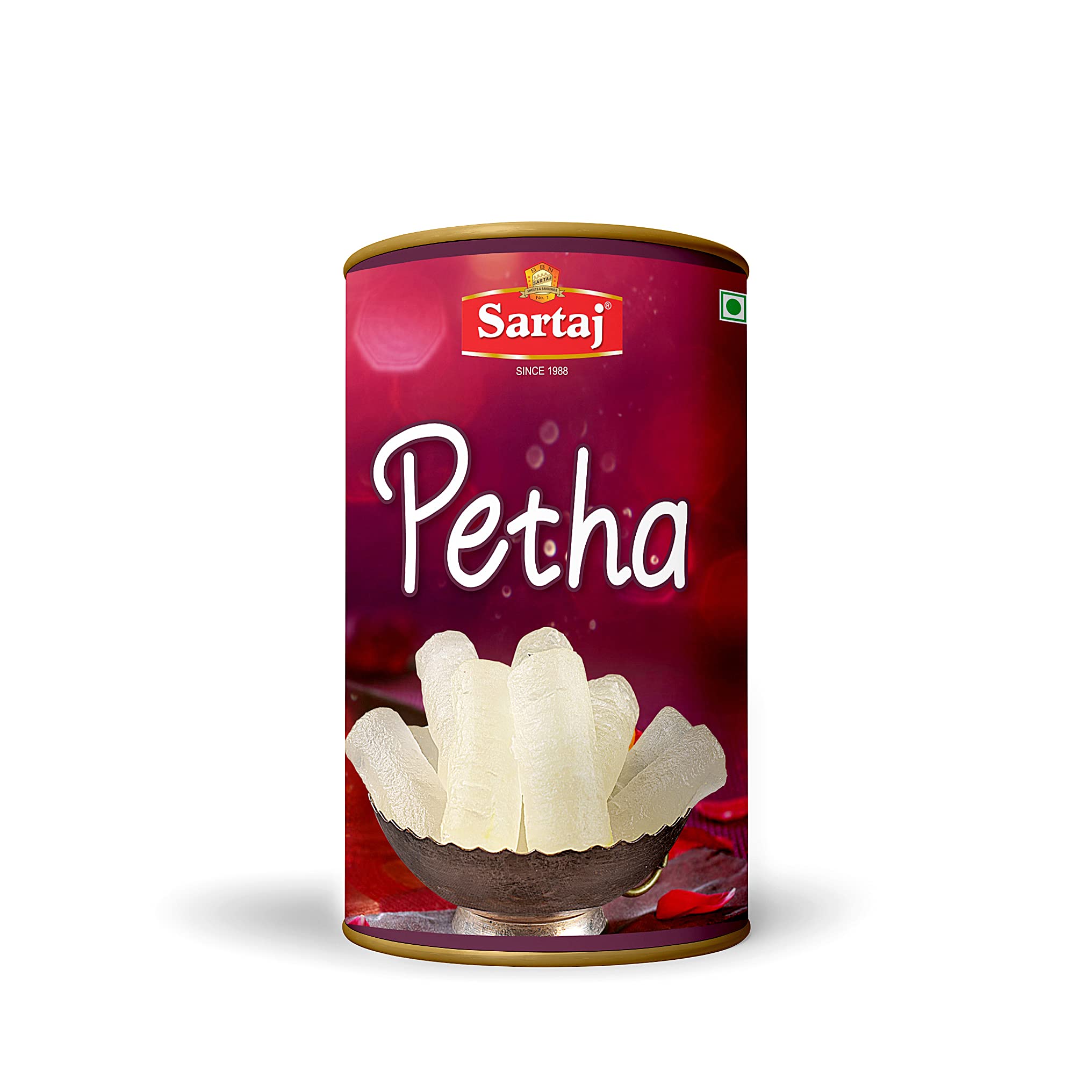 Sartaj Sweet Petha Tin Pack | Indian Sweets | Agra Petha Mithai | 1kg Tin Pack (B09682KPTY) Amazon Price History, Amazon Price Tracker