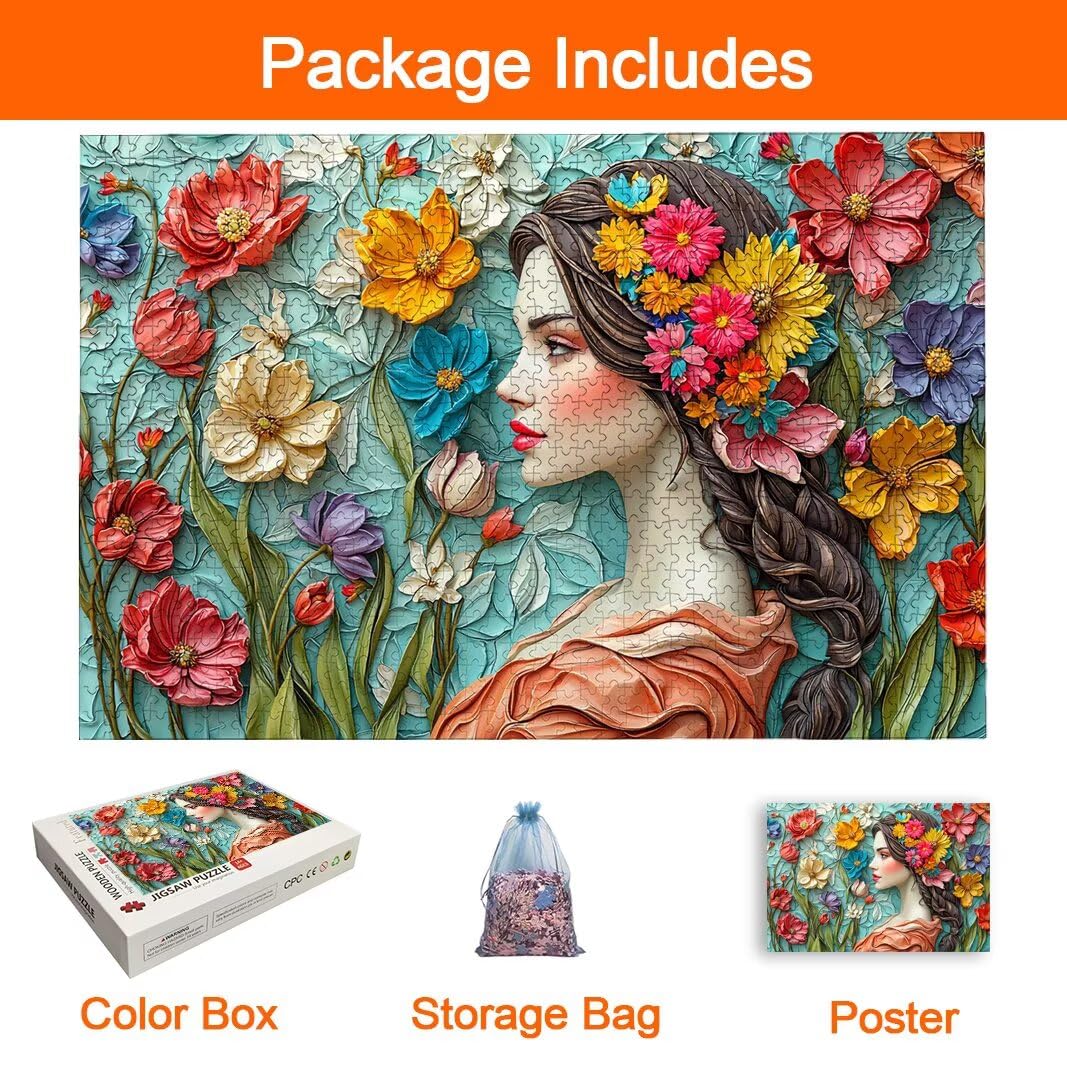 Puzzle Donna, Puzzle 2000 Pezzi Adulti per Decor, Regalo Donna/Uomo -8728