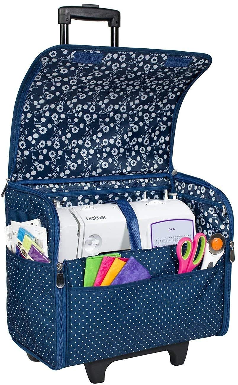 Everything Mary Collapsible Sewing Machine Case, Blue Dot Craft