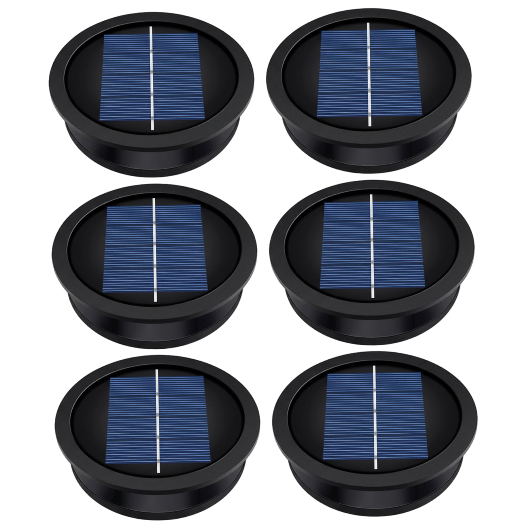 Uanqfegy Warm White Solar Light Replacement Tops 6 Pack – Outdoor Solar Lights with Easy On/Off Switch for Lanterns DIY Replacement, 2.2in