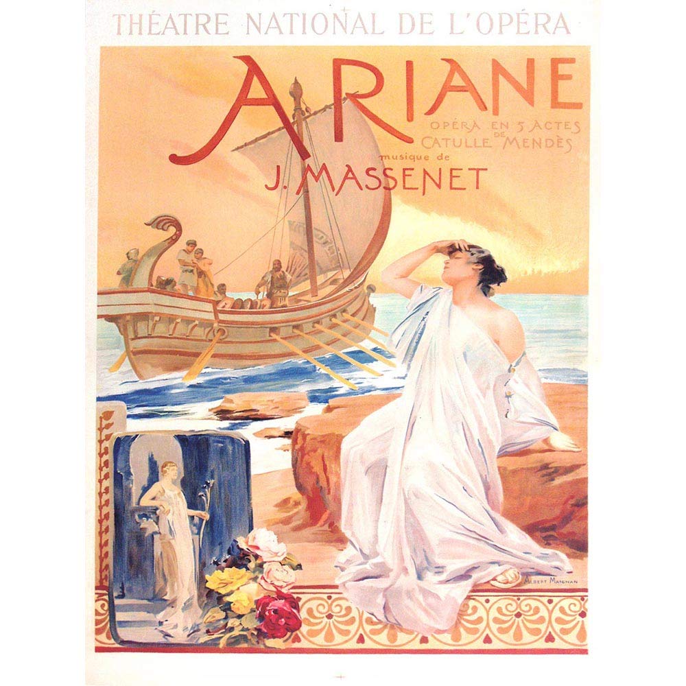 Wee Blue Coo Theatre Stage National Opera Ariane Music Massenet Art Print Poster Wall Decor 12X16 Inch